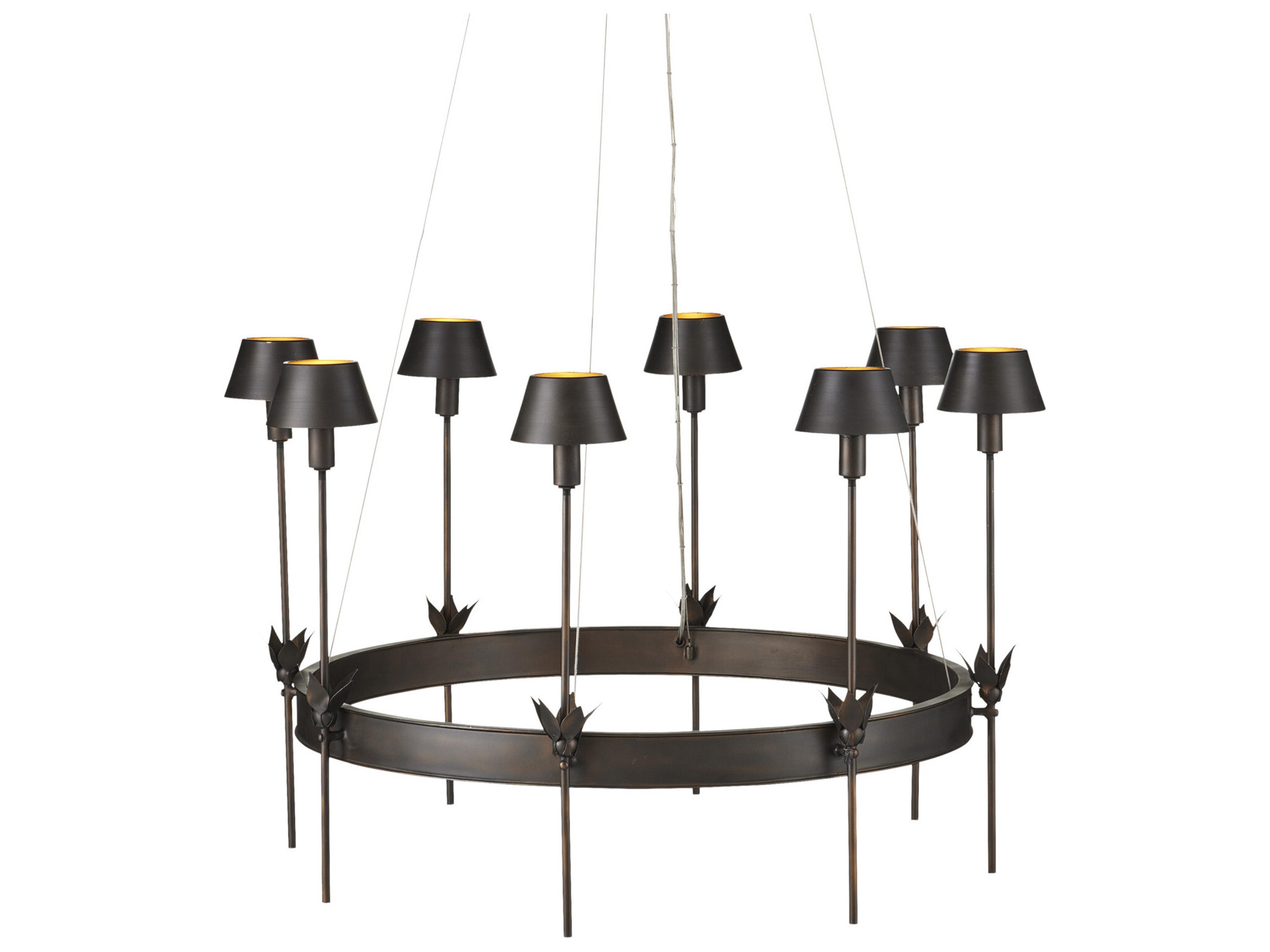 Currey & Company Coterie 8-Light Bronze Gold LED Chandelier