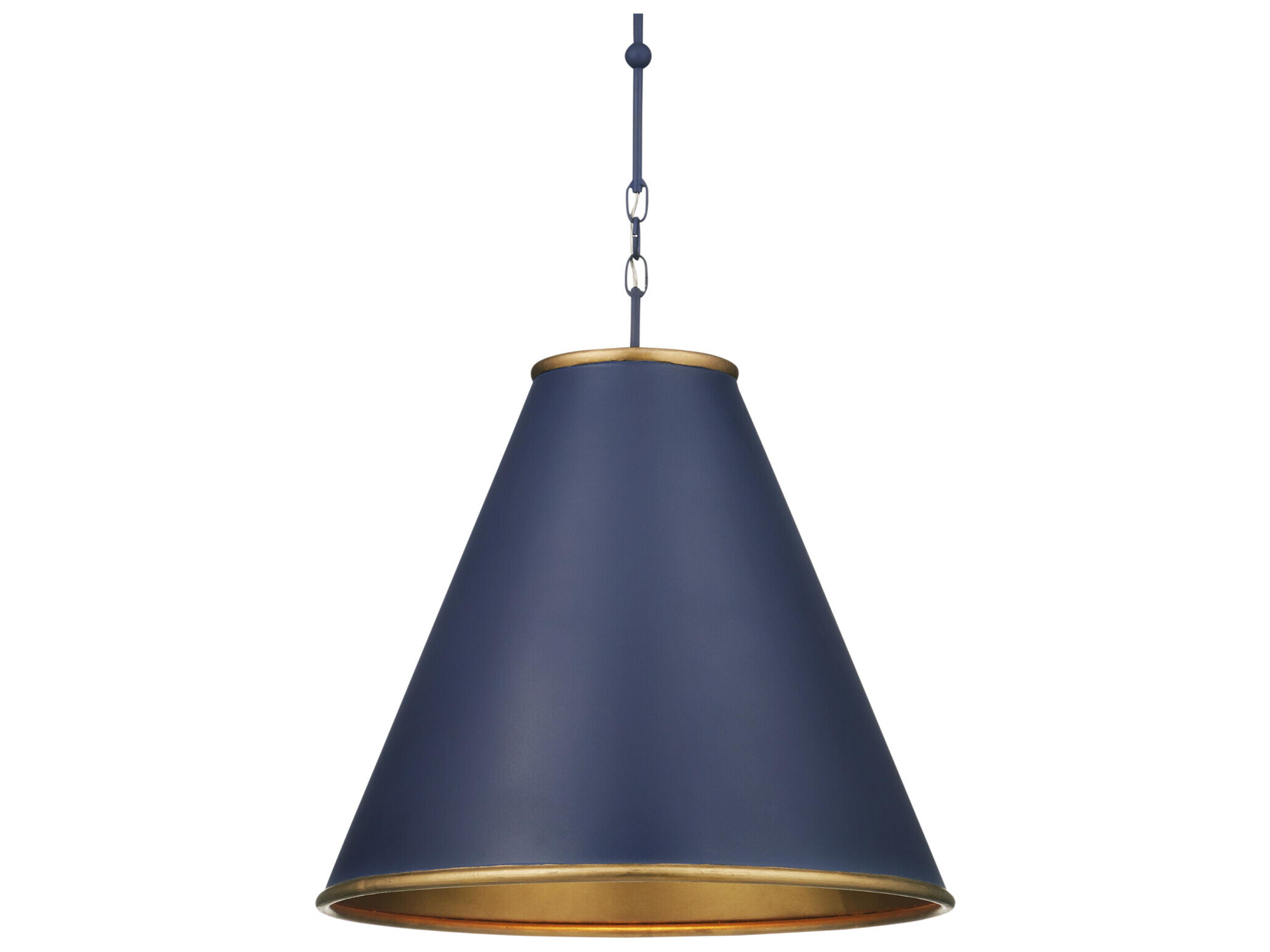 Currey & Company Pierrepont 1-Light Blue Pendant