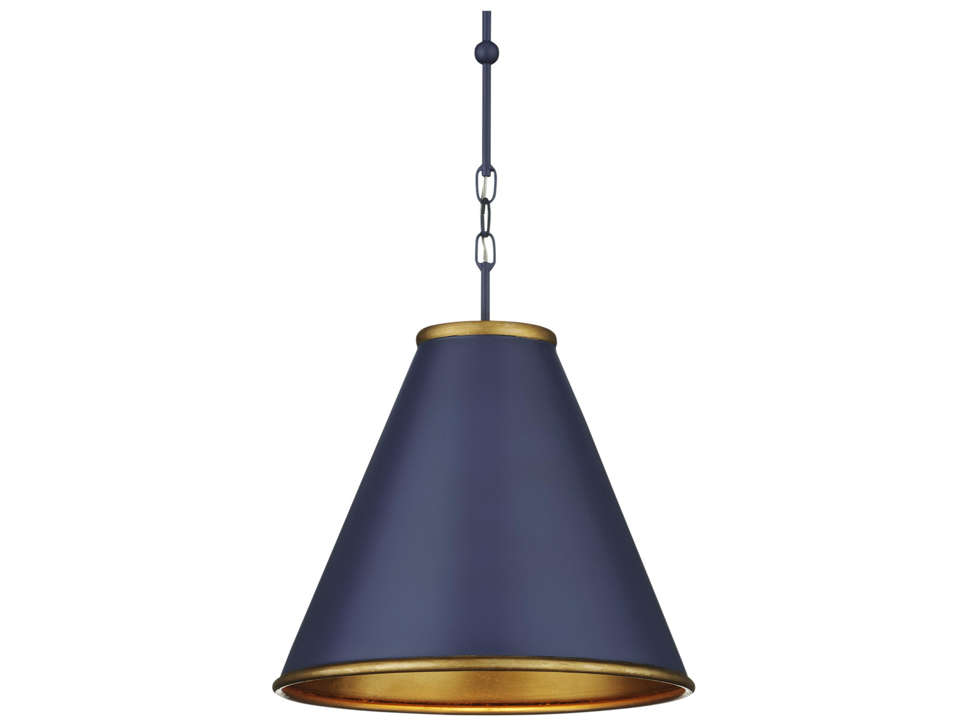 Currey & Company Pierrepont 1-Light Blue Pendant