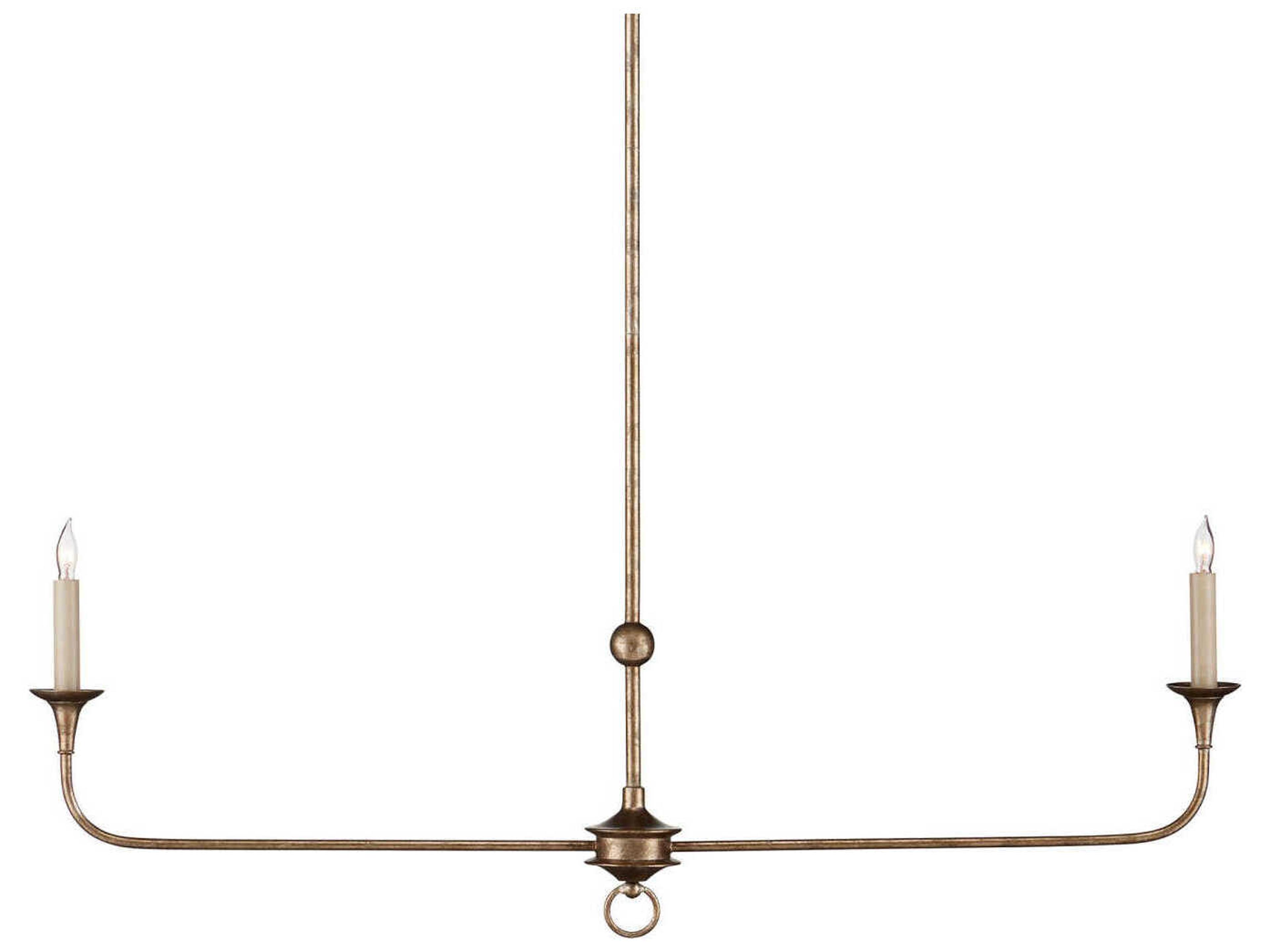 Currey & Company Nottaway 2-Light Pyrite Bronze Island Pendant