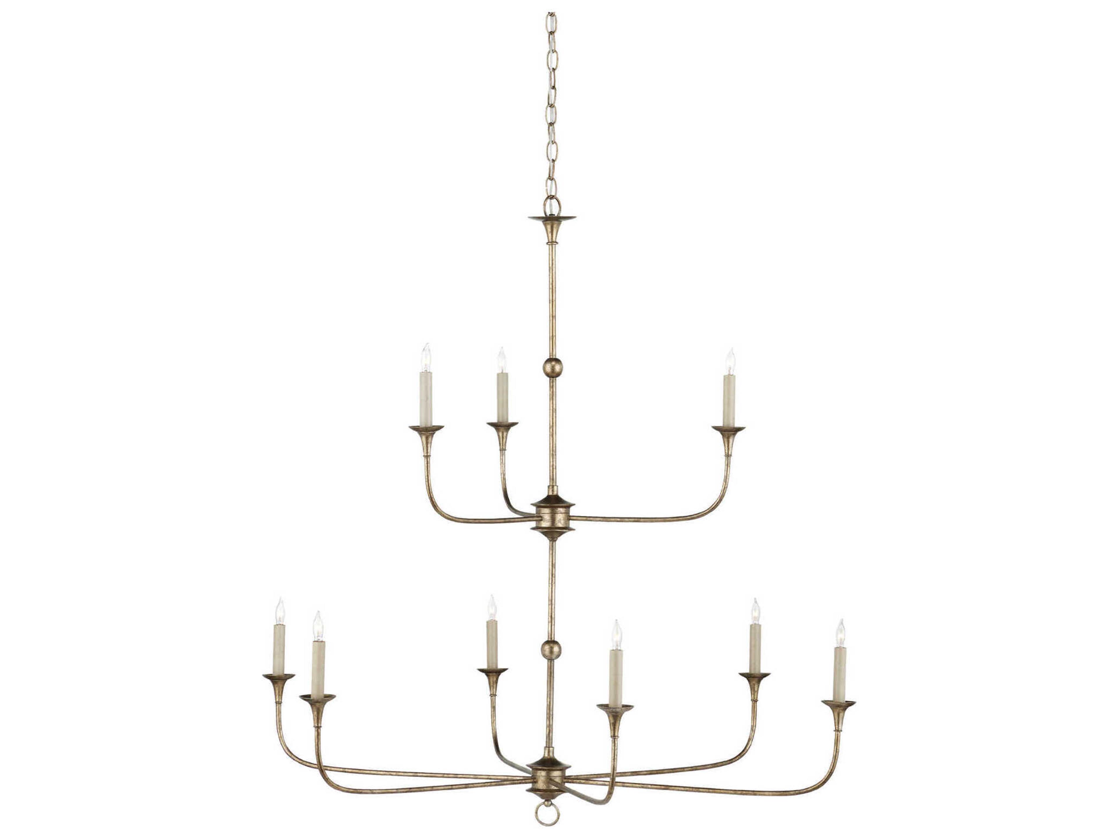 Nottaway 9-Light Pyrite Bronze Candelabra Tiered Chandelier