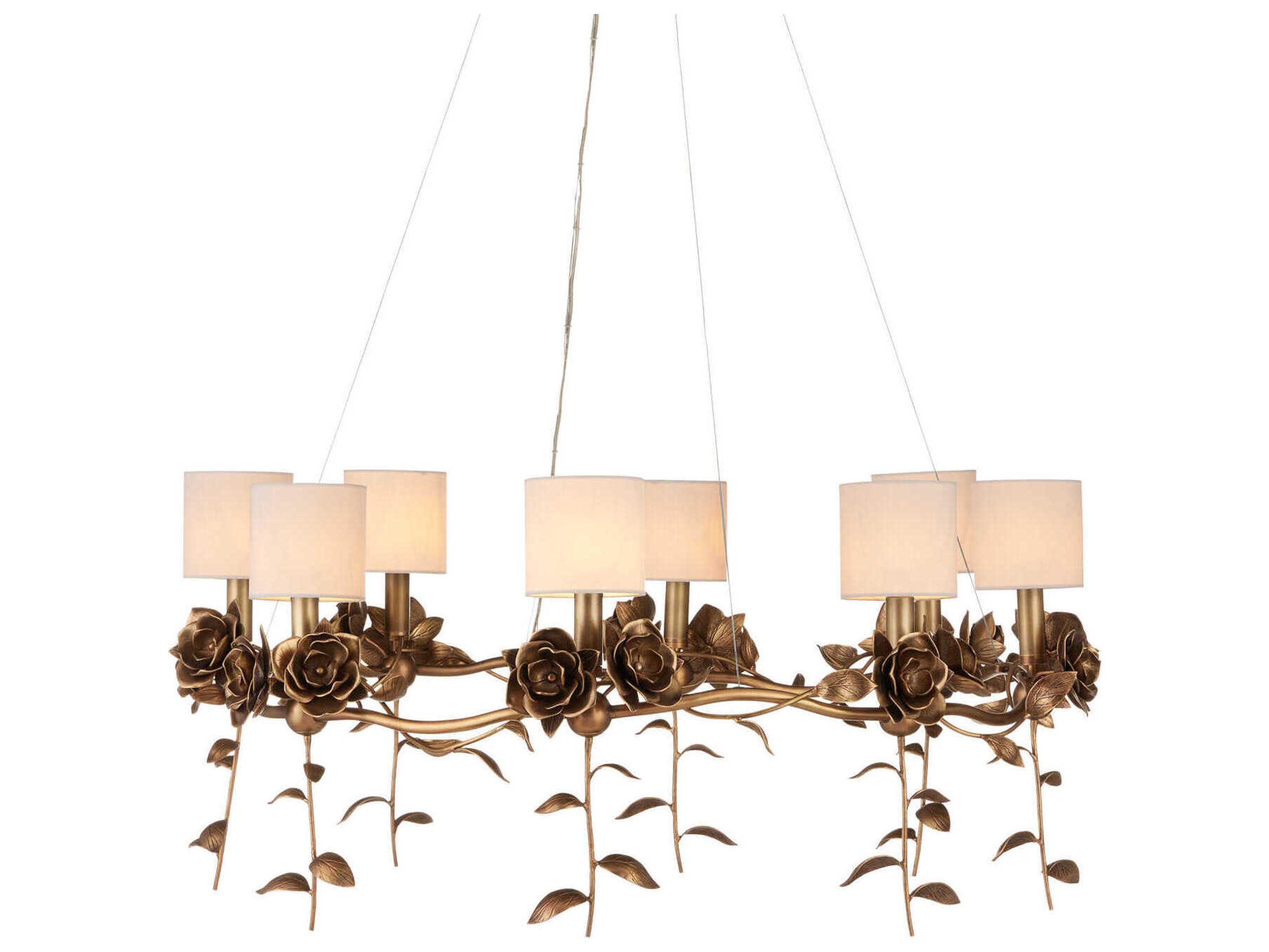 Currey & Company Rosabel 8-Light Antique Brass Chandelier