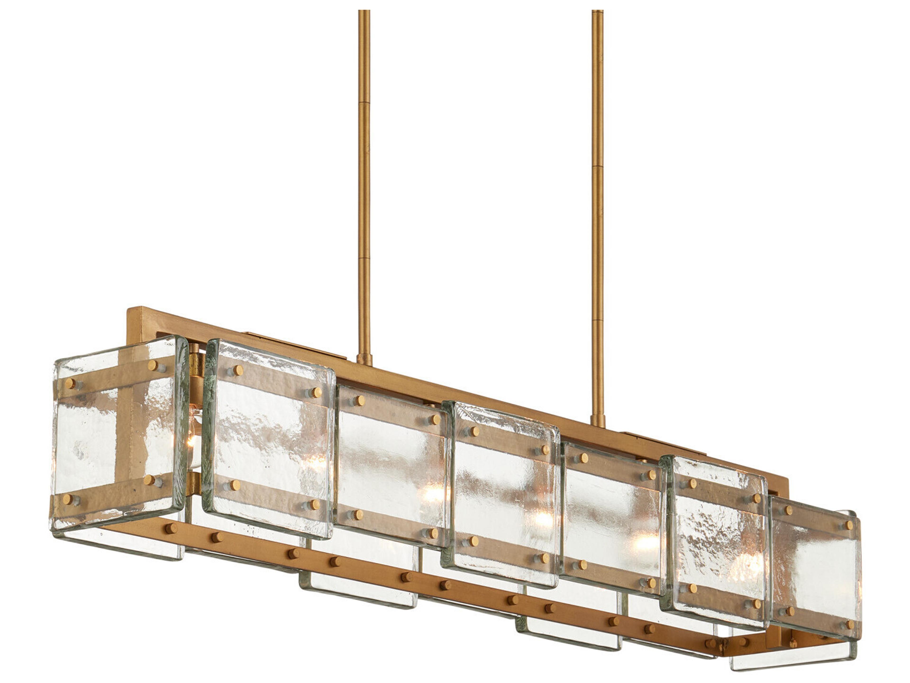 Countervail 6-Light Clear Antique Brass Island Pendant