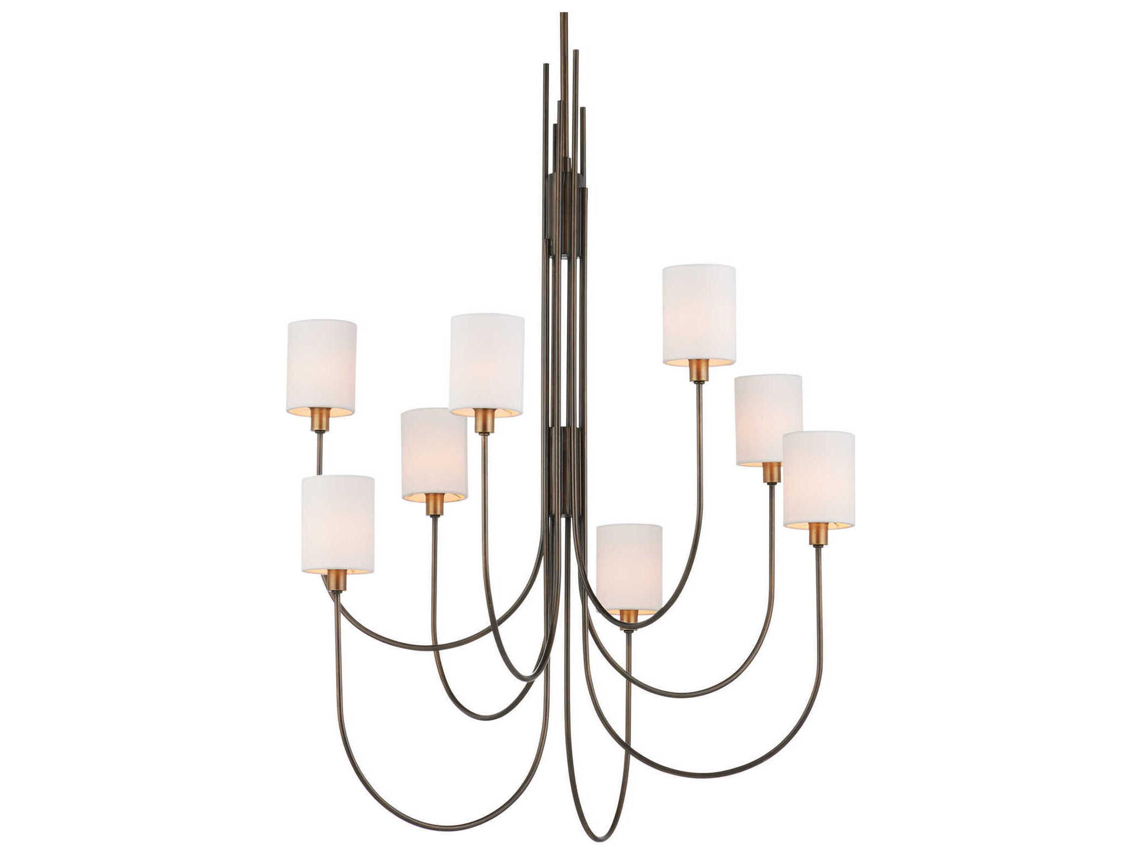 Archetype 8-Light Statuary Bronze Antique Brass Chandelier