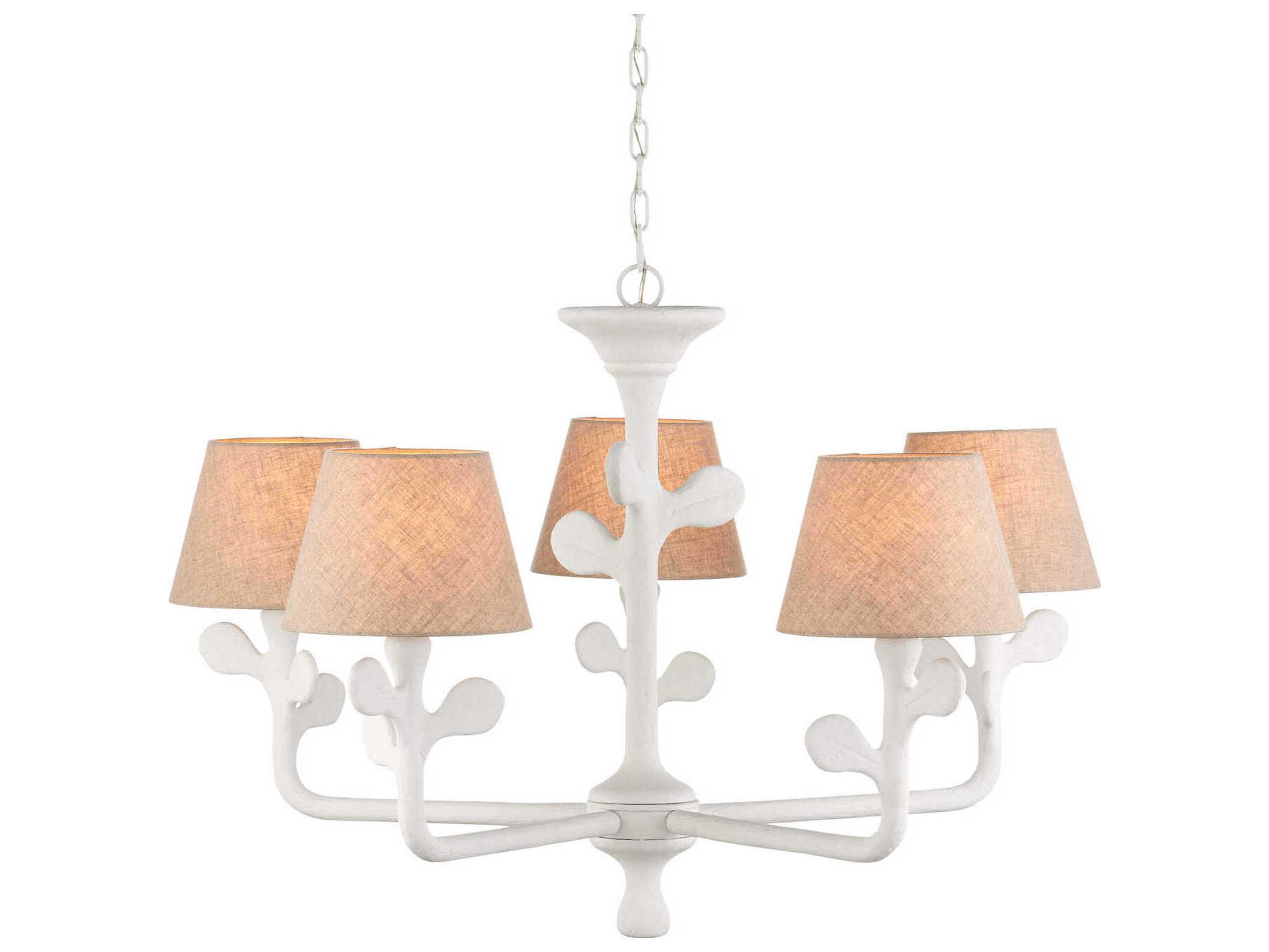 Charny 5-Light Gesso White Chandelier