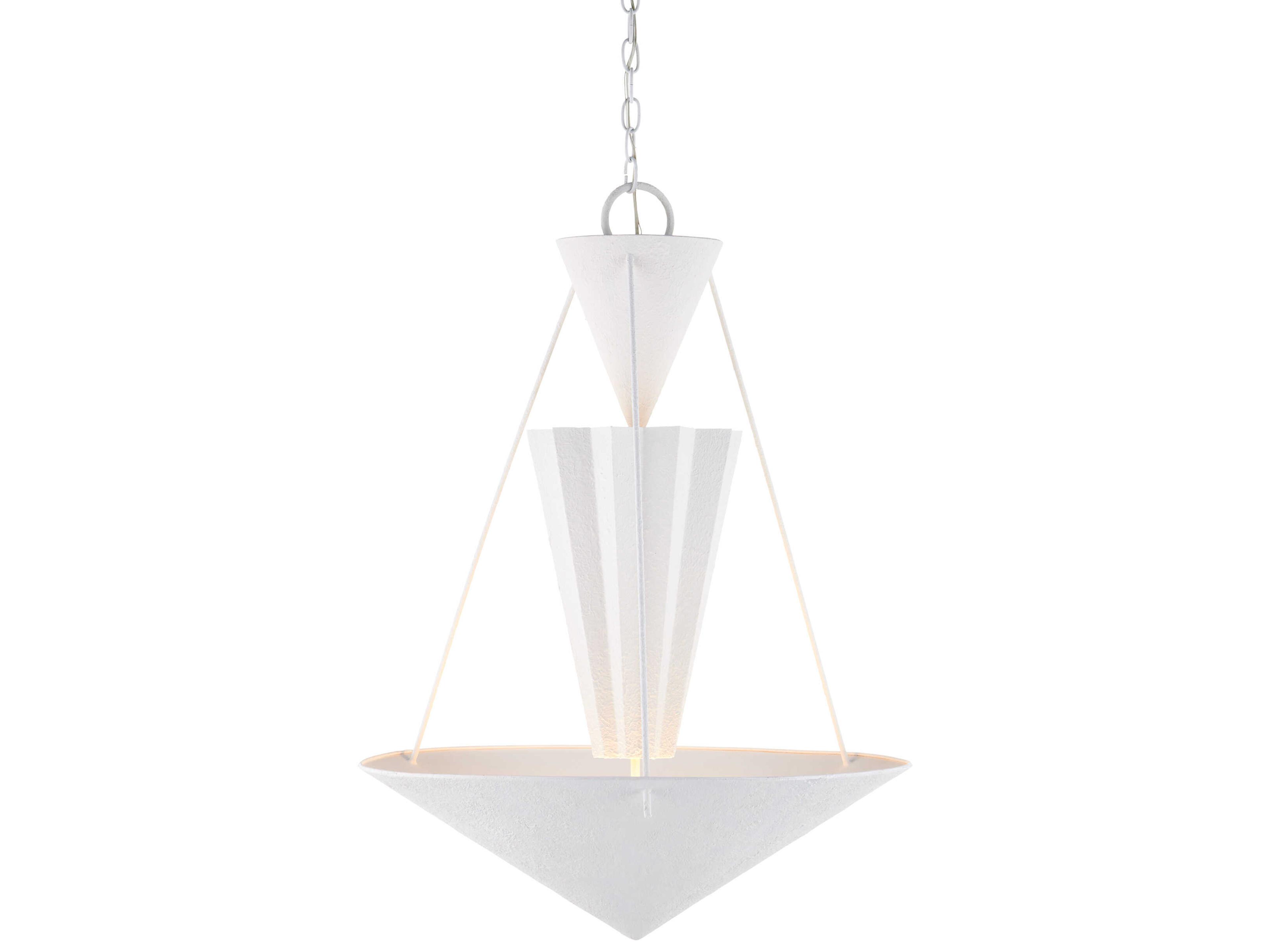 Currey & Company Empyrean 1-Light Yeso Blanco White Chandelier