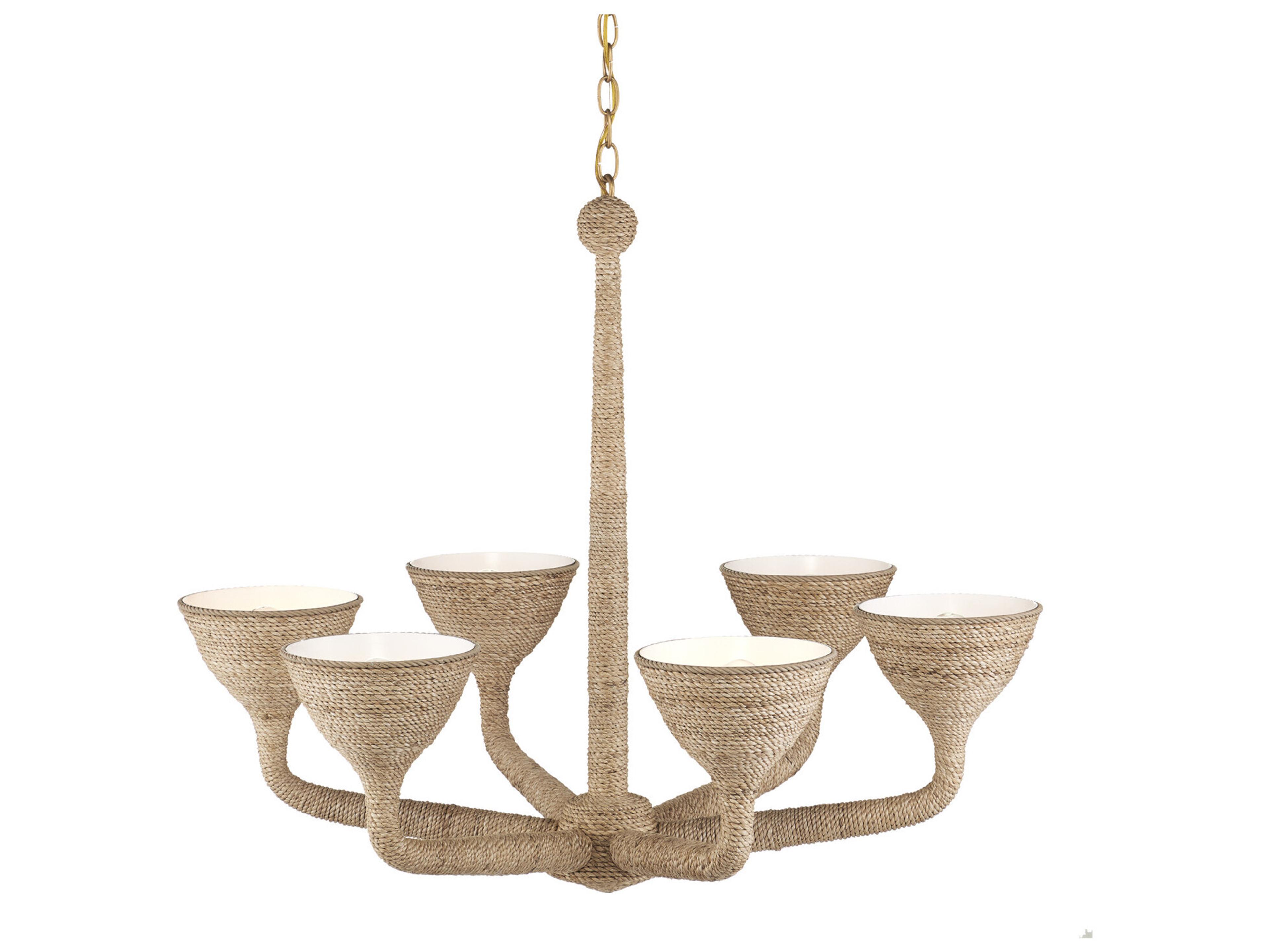 Currey & Company Marbella 6-Light Gold Chandelier