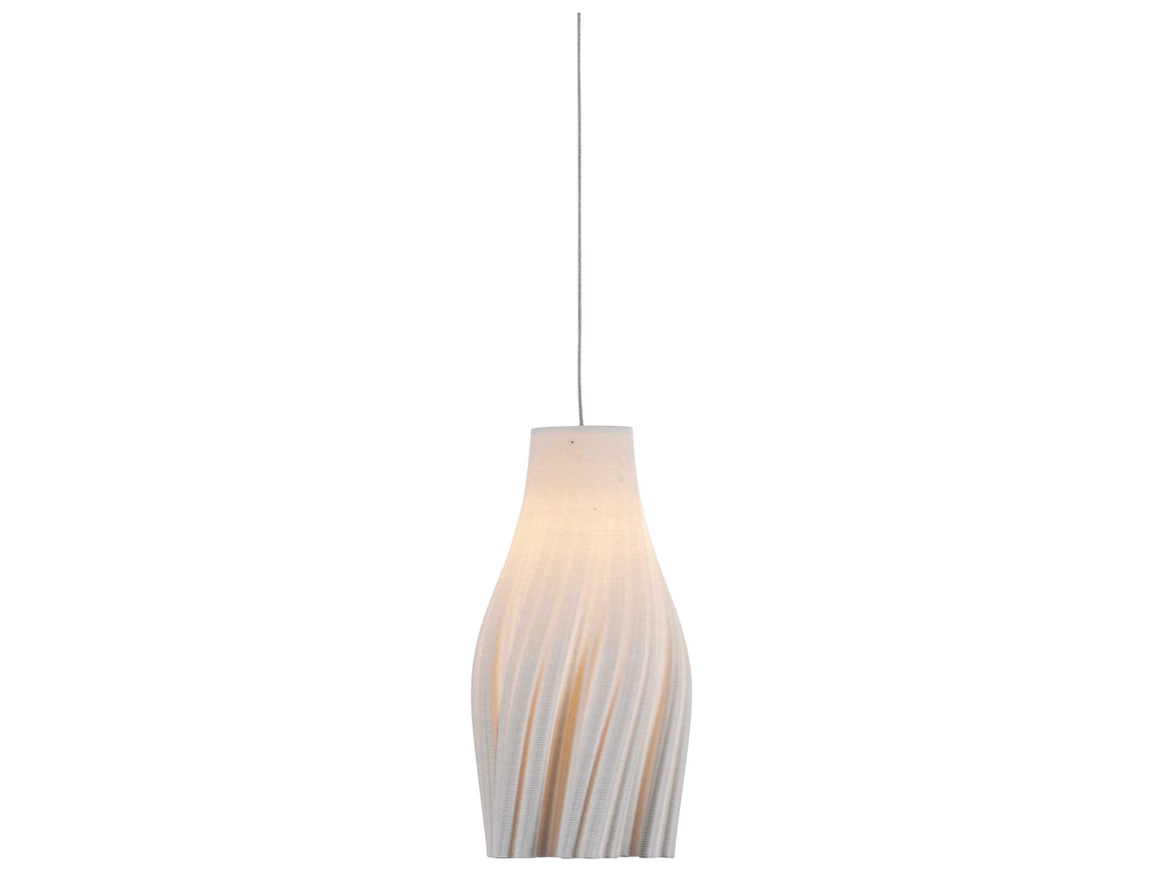 Currey & Company Posh 1-Light Textured White Mini Pendant