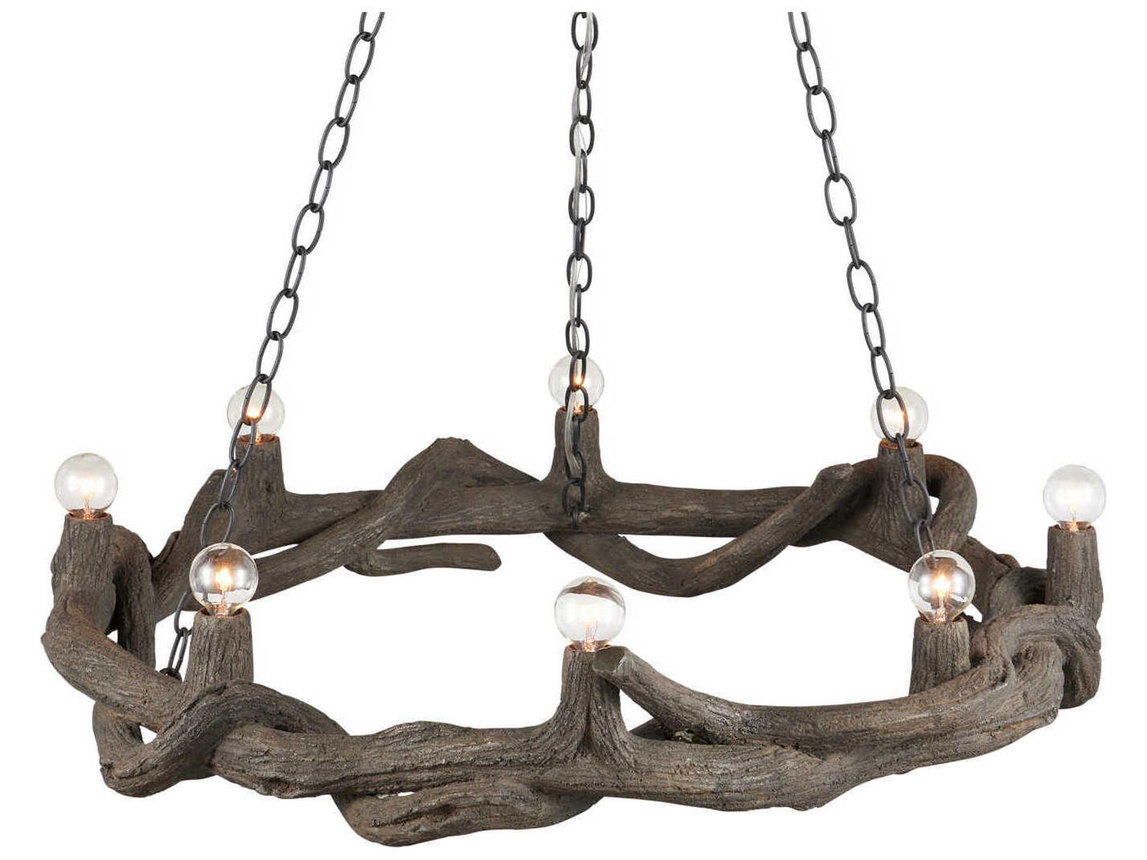 Currey & Company Dunmore 8-Light Charbon De Bois Brown Chandelier