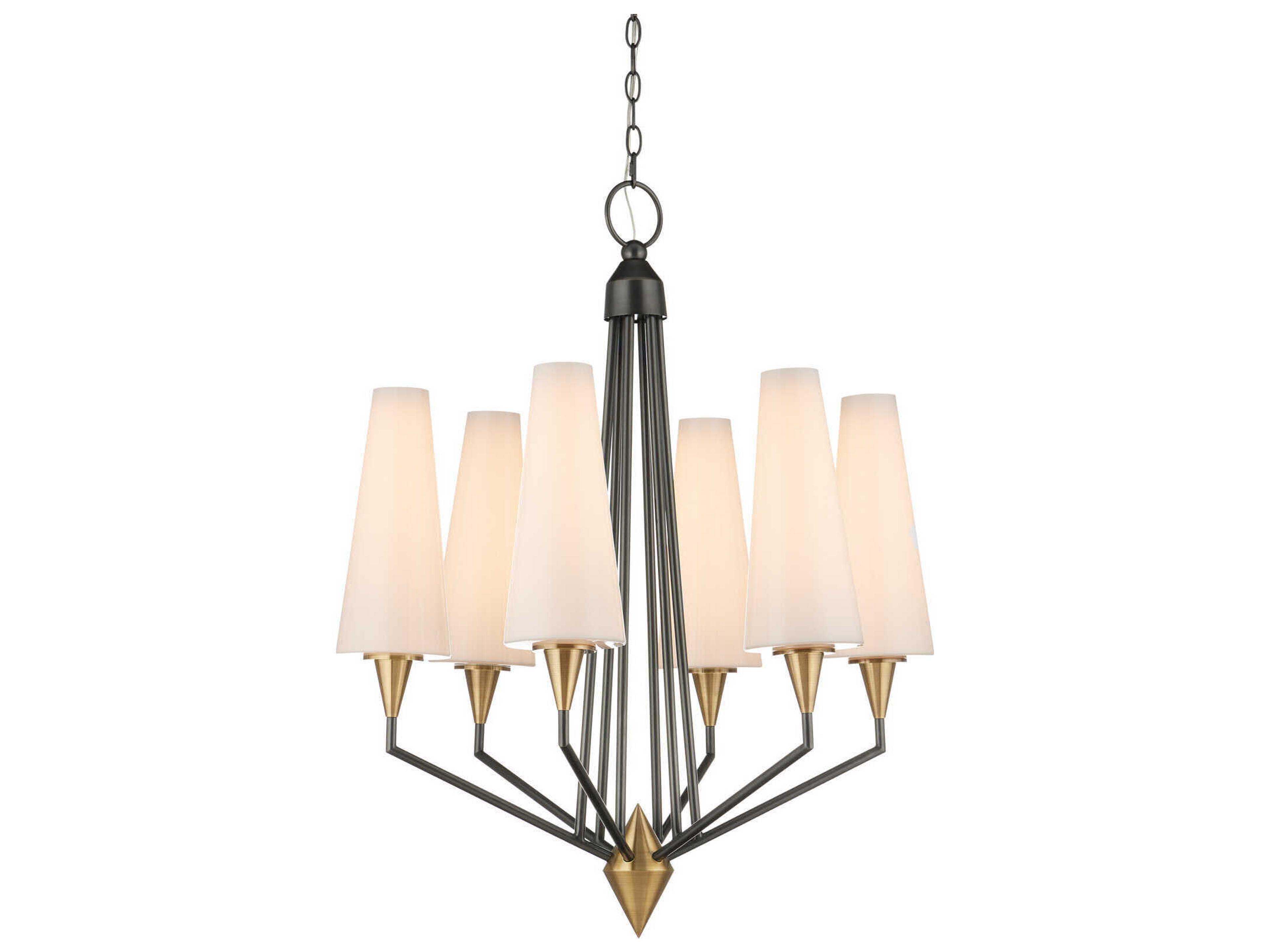 Currey & Company Hennin 6-Light Bronze Chandelier