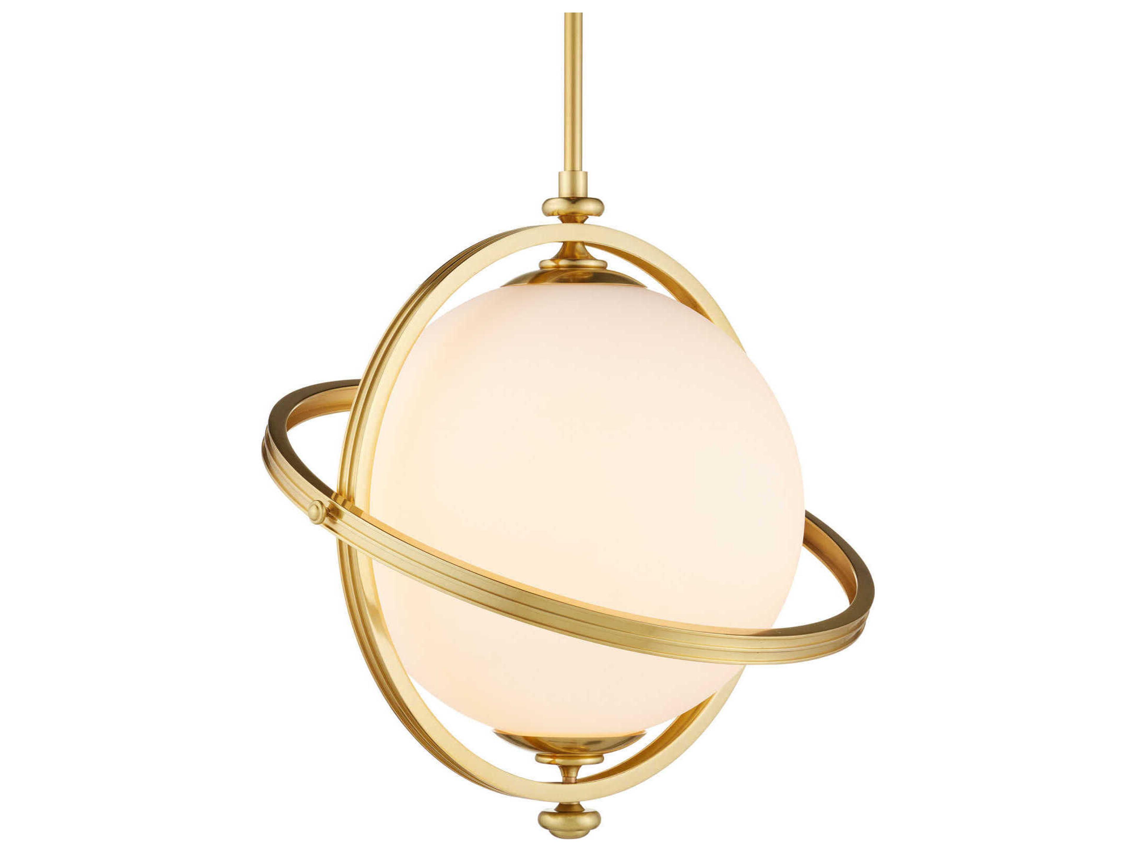 Currey & Company Astral 1-Light Brass Globe Pendant