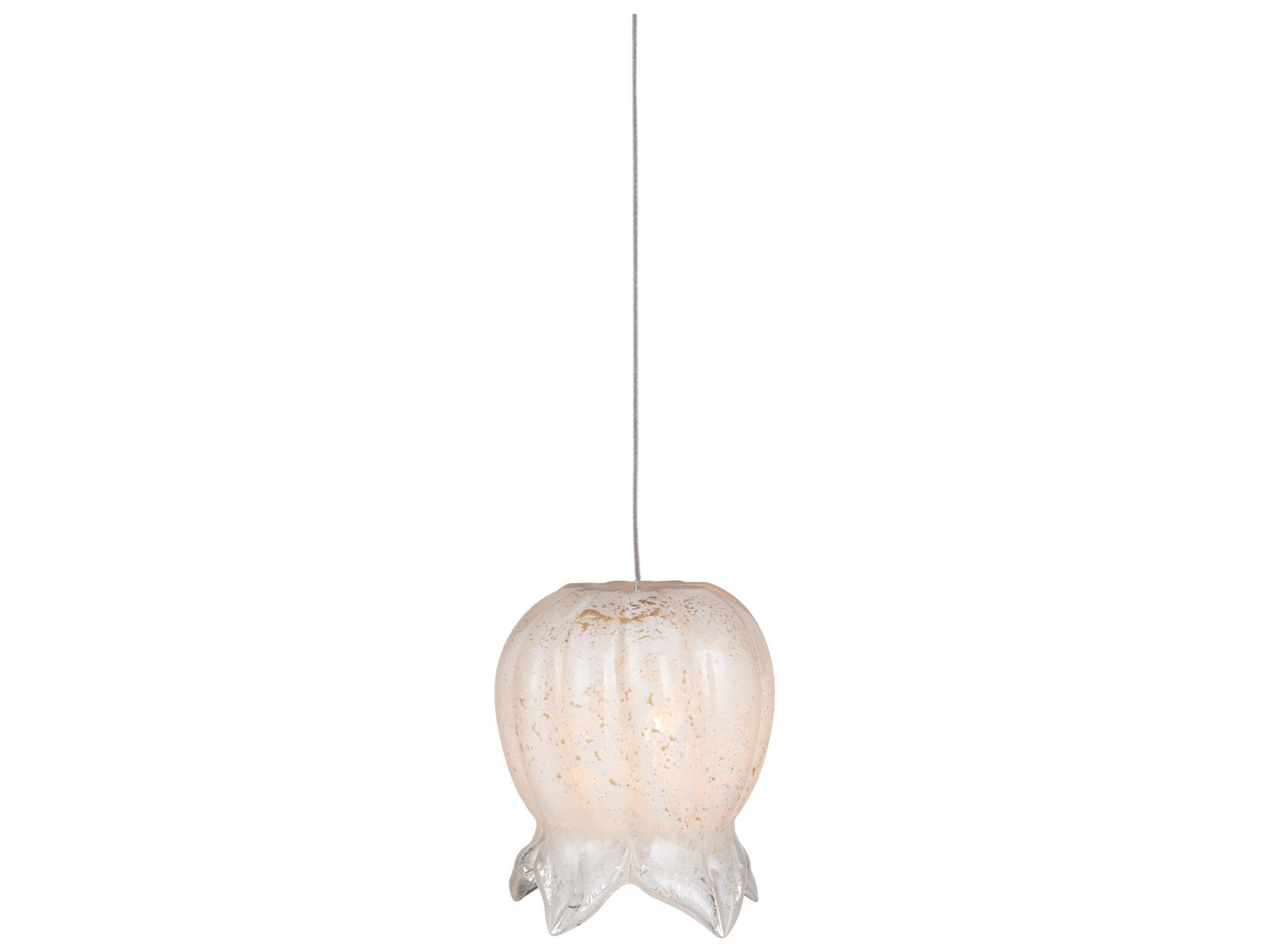 Currey & Company Polpo 1-Light White Silver Mini Pendant