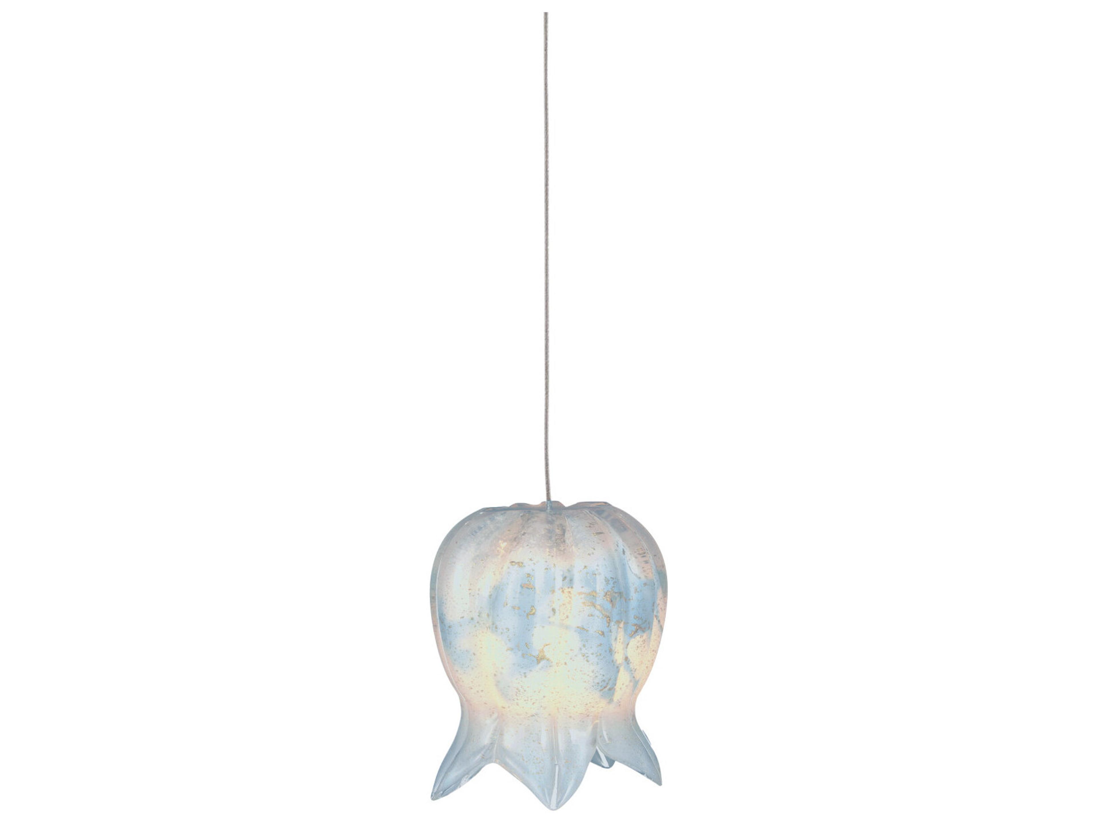 Currey & Company Polpo 1-Light Blue Silver Mini Pendant