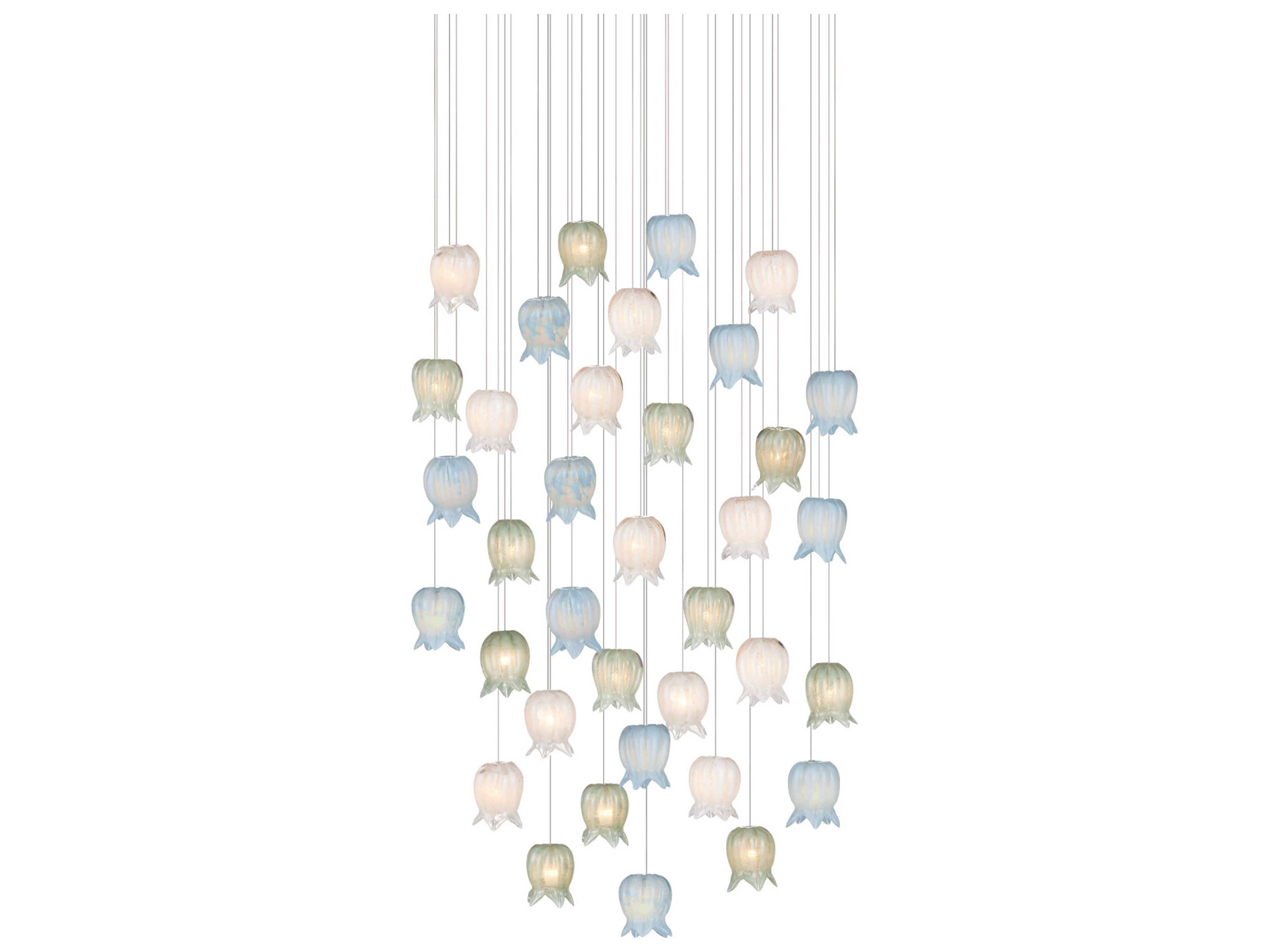 Currey & Company Polpo 36-Light Misto Blue Pendant