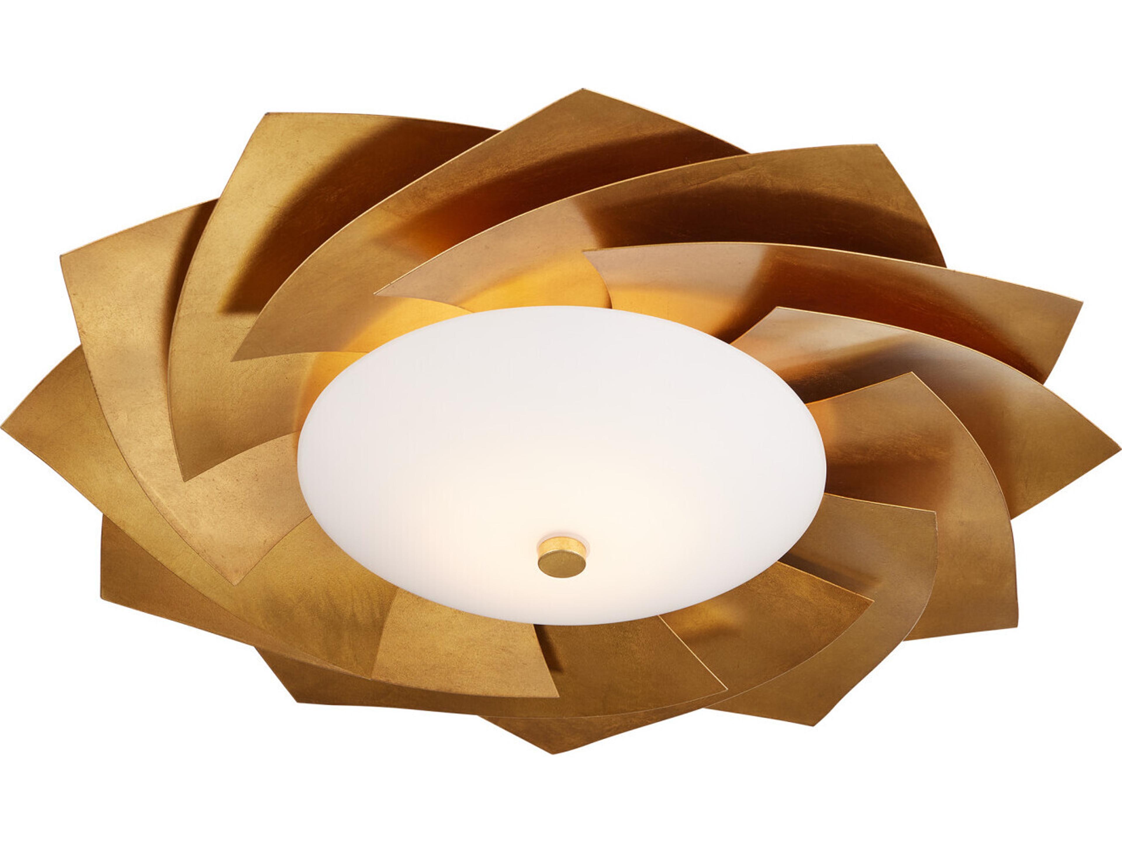 Currey & Company Asterisk 1-Light Gold Flush Mount