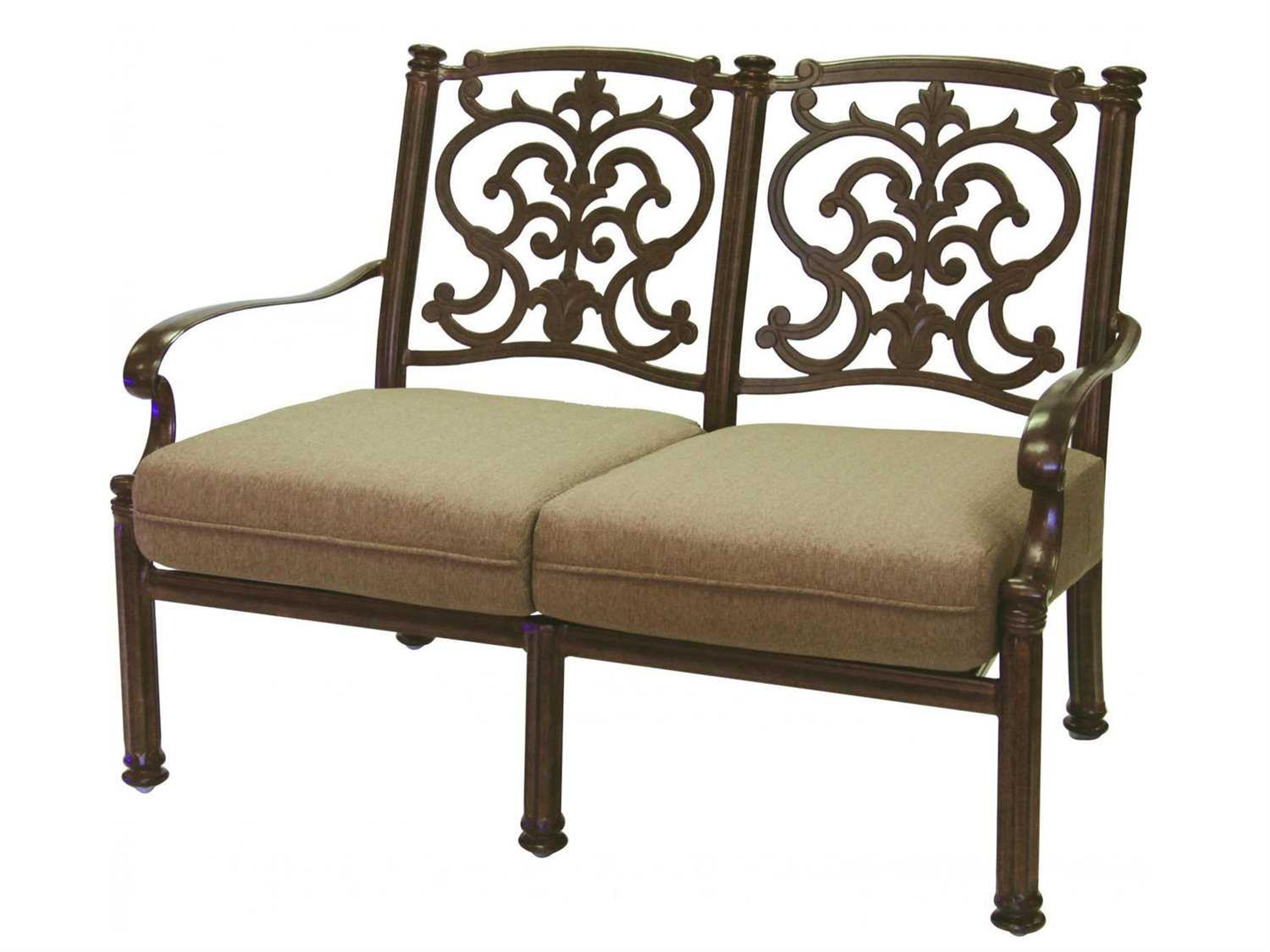 Darlee Outdoor Living Santa Barbara Antique Bronze Cast Aluminum Loveseat