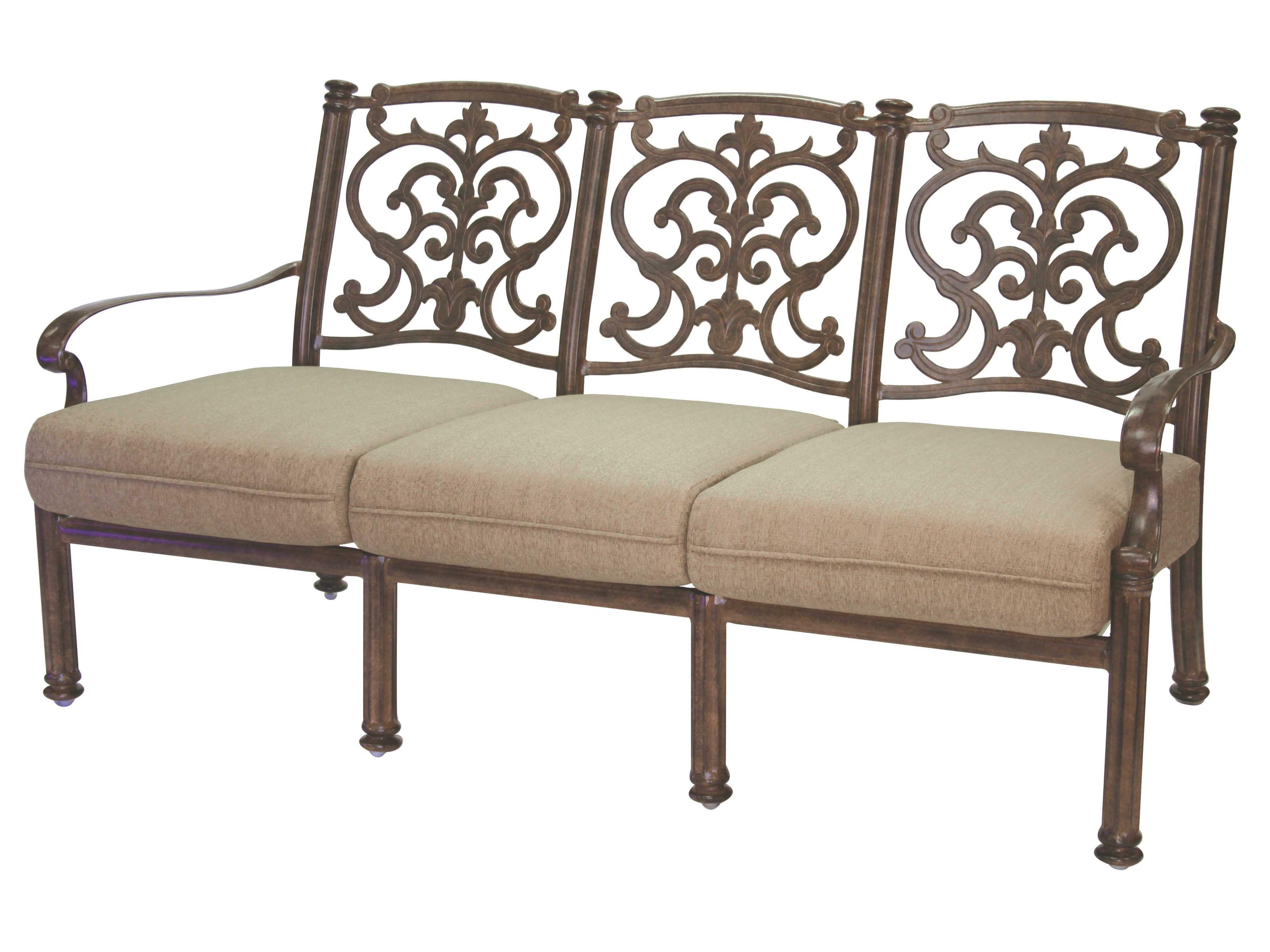 Darlee Outdoor Living Santa Barbara Antique Bronze Cast Aluminum Sofa