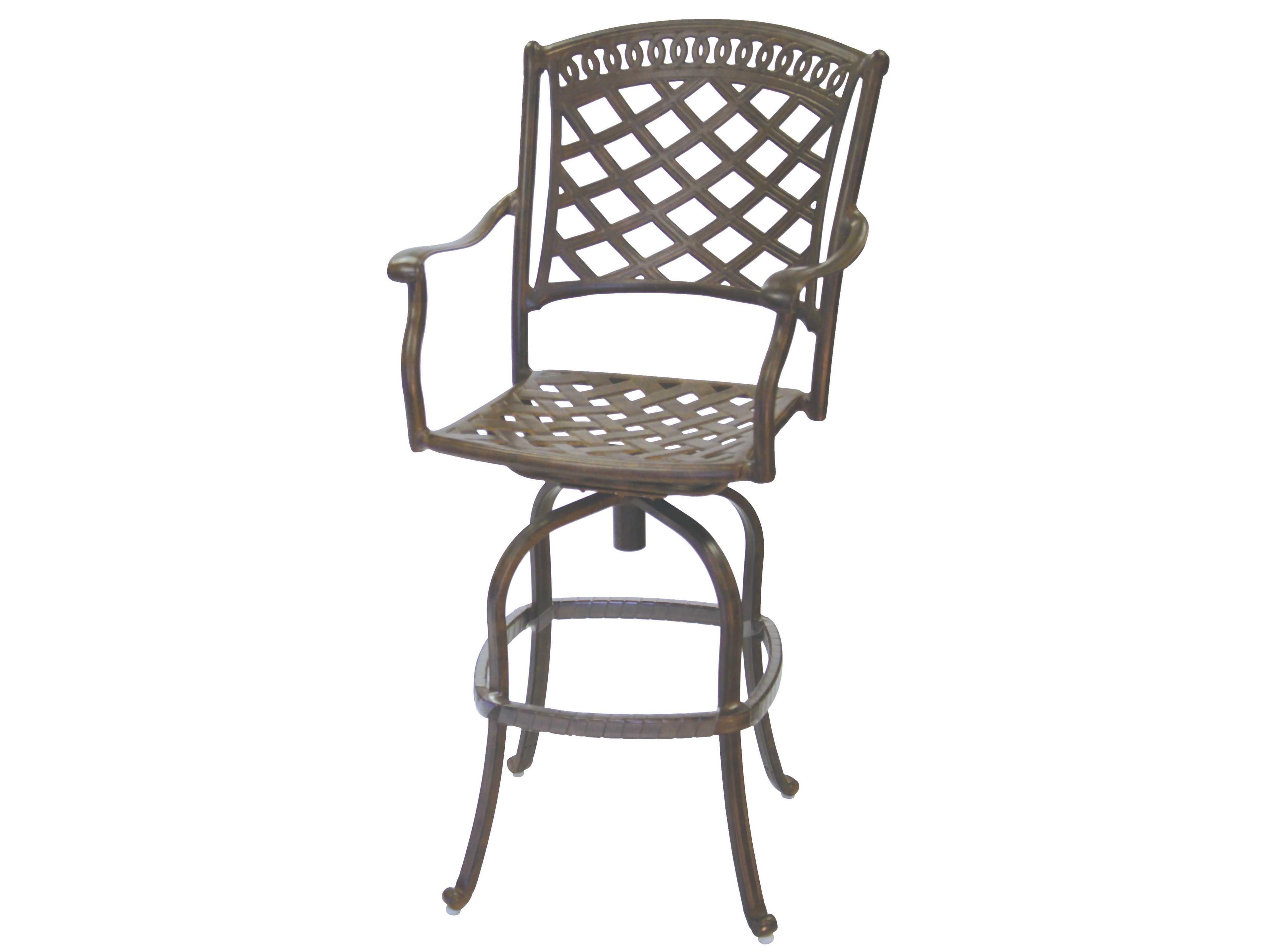 Darlee Outdoor Living Sedona Antique Bronze Cast Aluminum Swivel Bar Stool