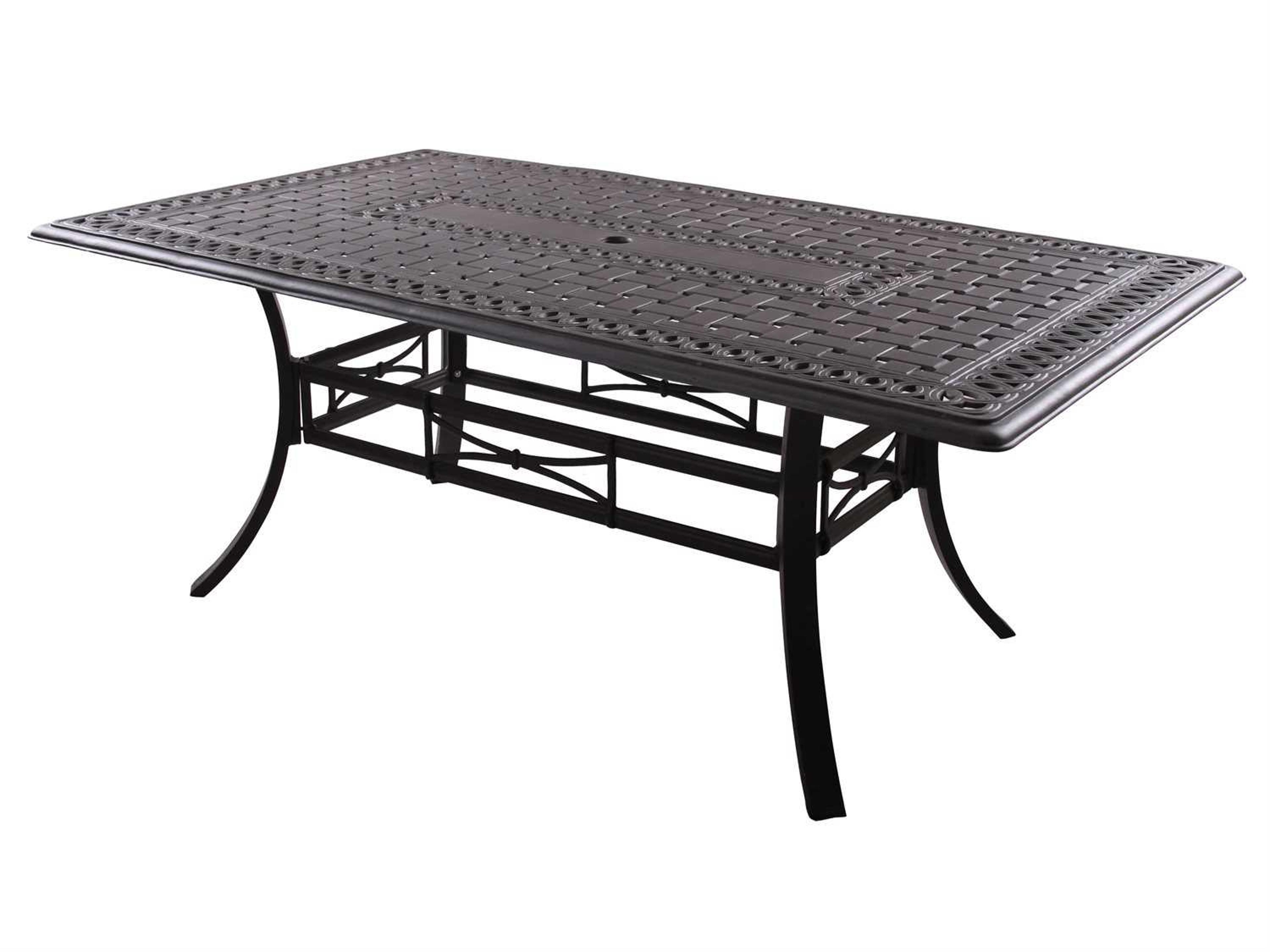 Darlee Outdoor Living Series 88 Cast-Aluminum Antique Bronze Rectangular Dining Table