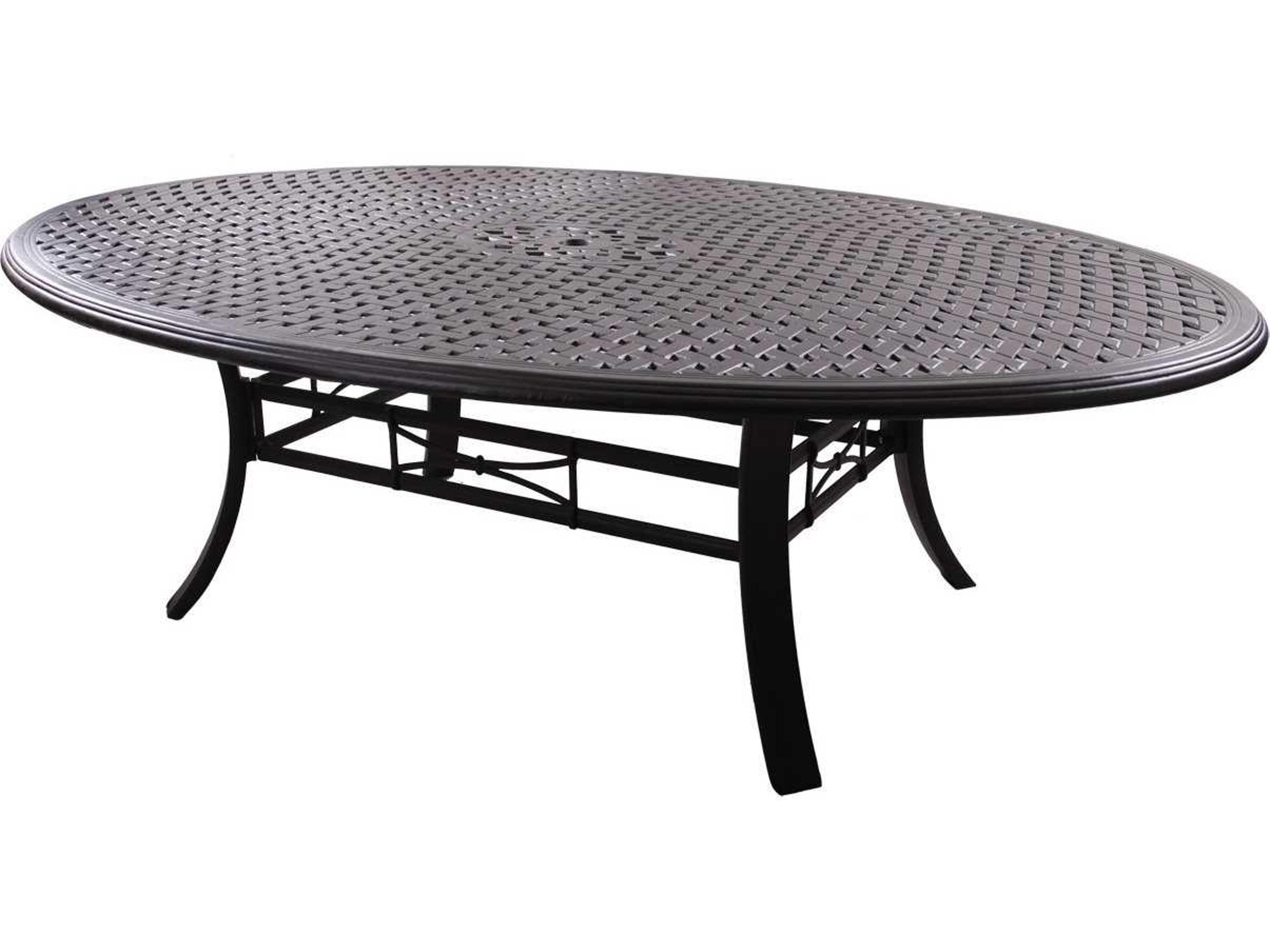 Darlee Outdoor Living Series 99 Cast Aluminum Antique Bronze Egg Shape Dining Table