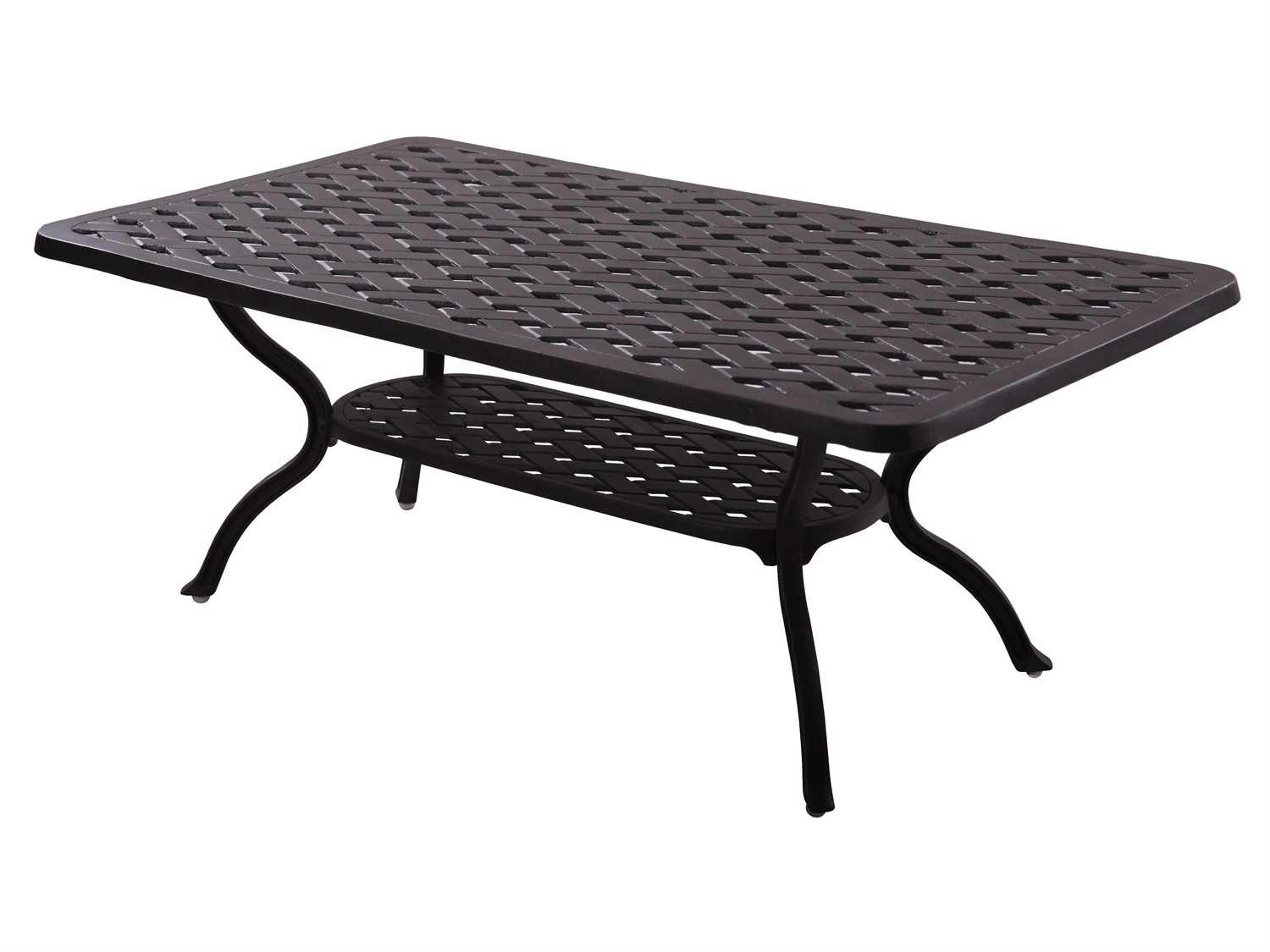 Darlee Outdoor Living Series Cast Aluminum Antique Bronze Rectangular Coffee Table