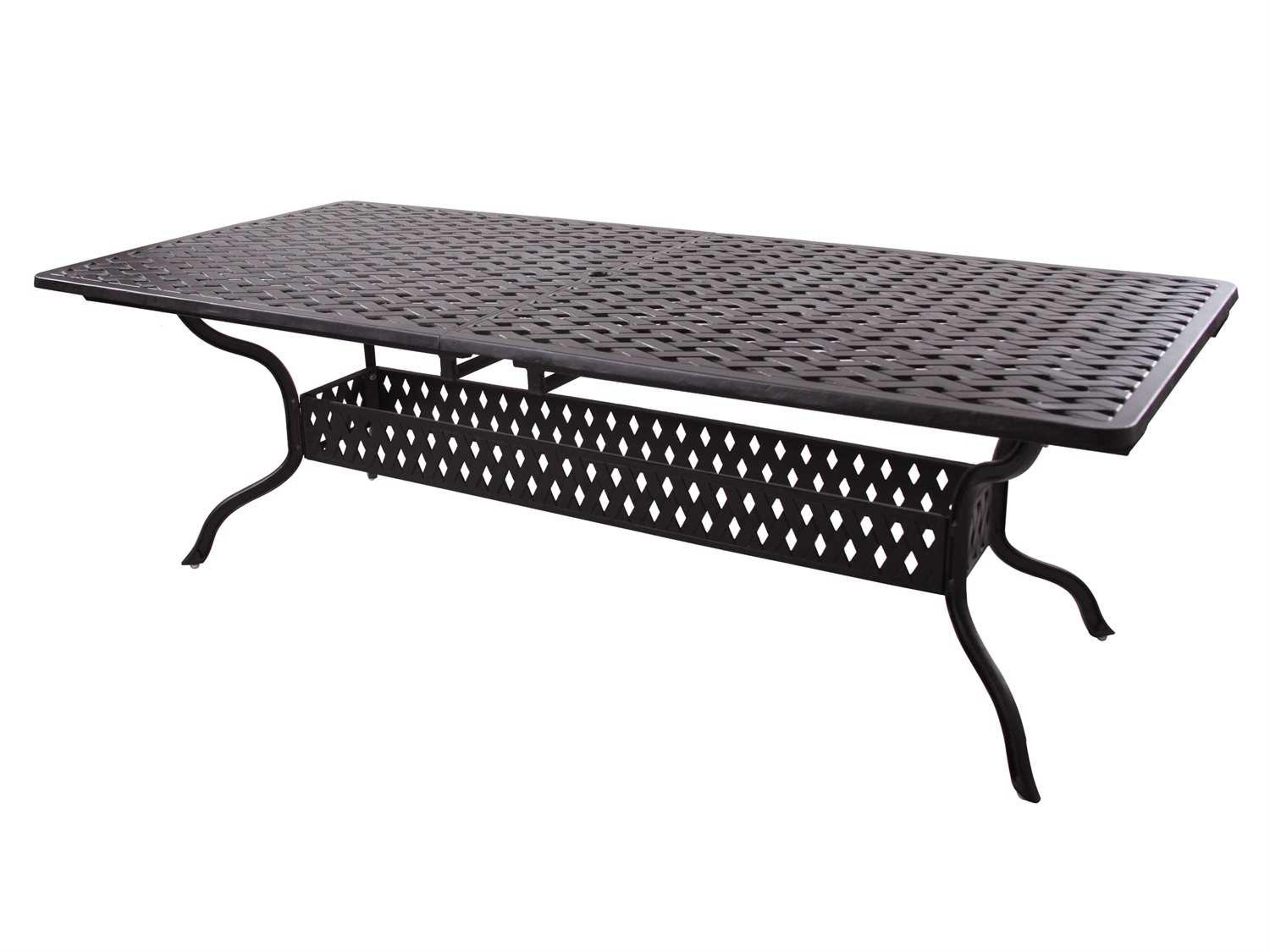 Darlee Outdoor Living Series Cast Aluminum Antique Bronze Rectangular Dining Table