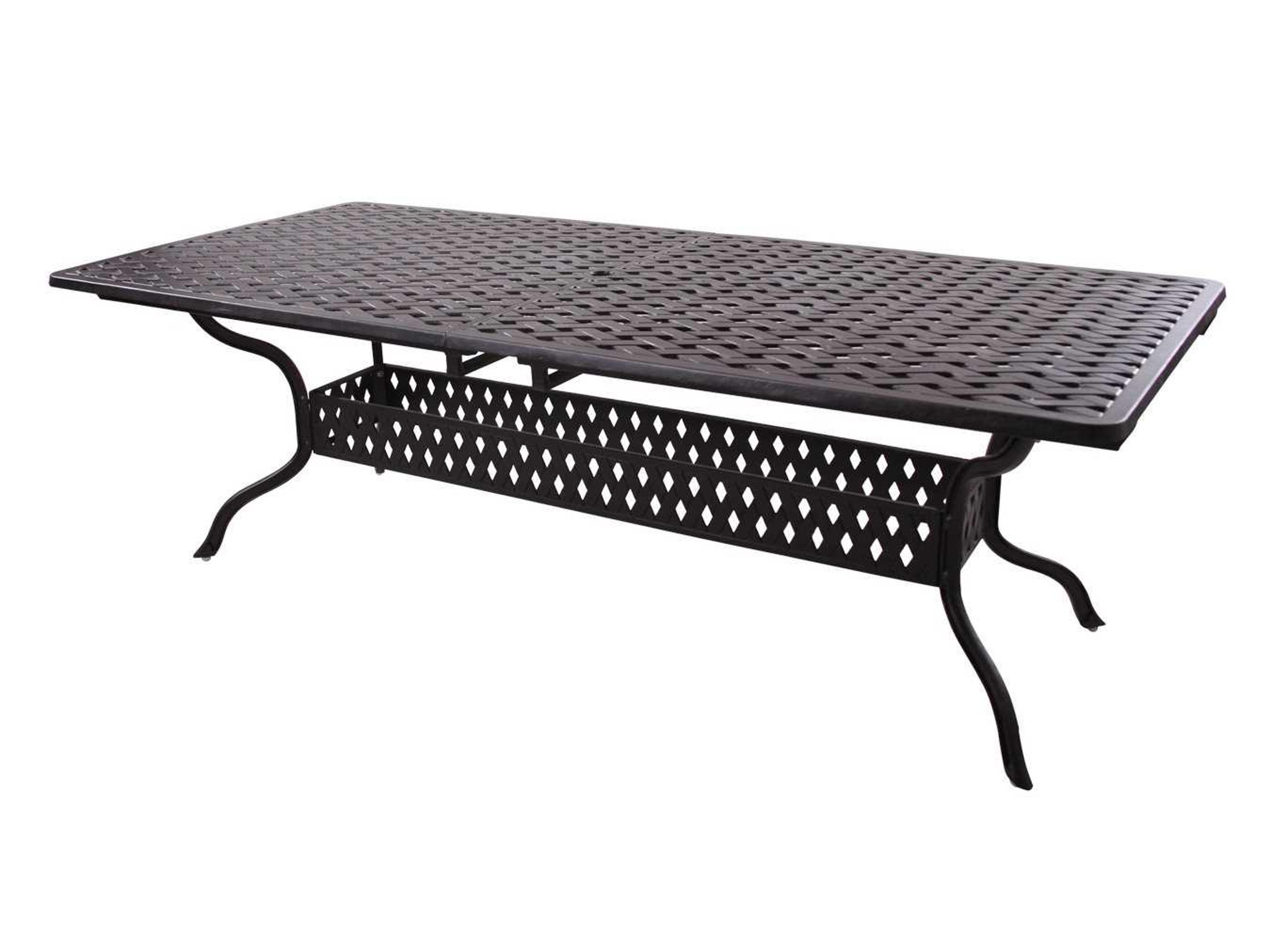 Darlee Outdoor Living Series Cast Aluminum Antique Bronze Rectangular Dining Table
