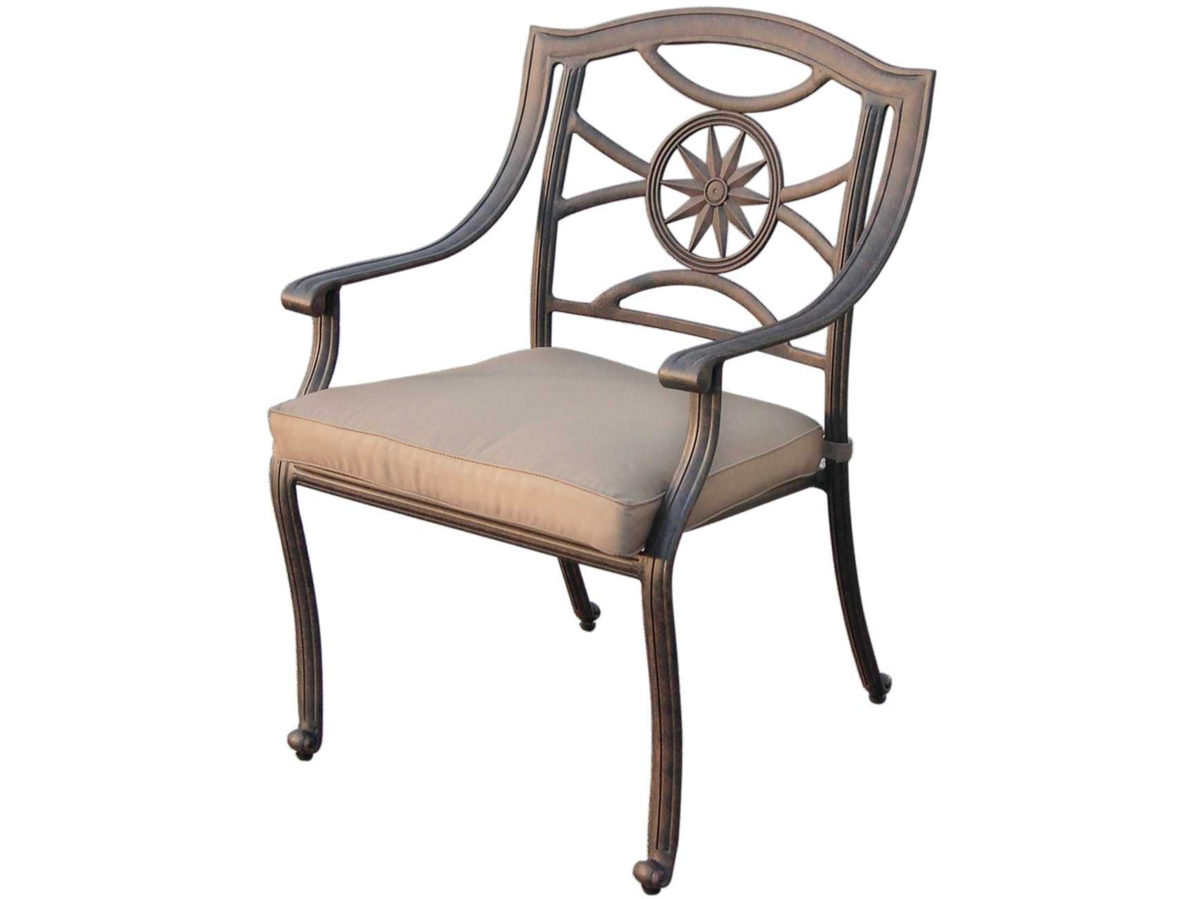 Darlee Outdoor Living Ten Star Cast Aluminum Antique Bronze Dining Chair