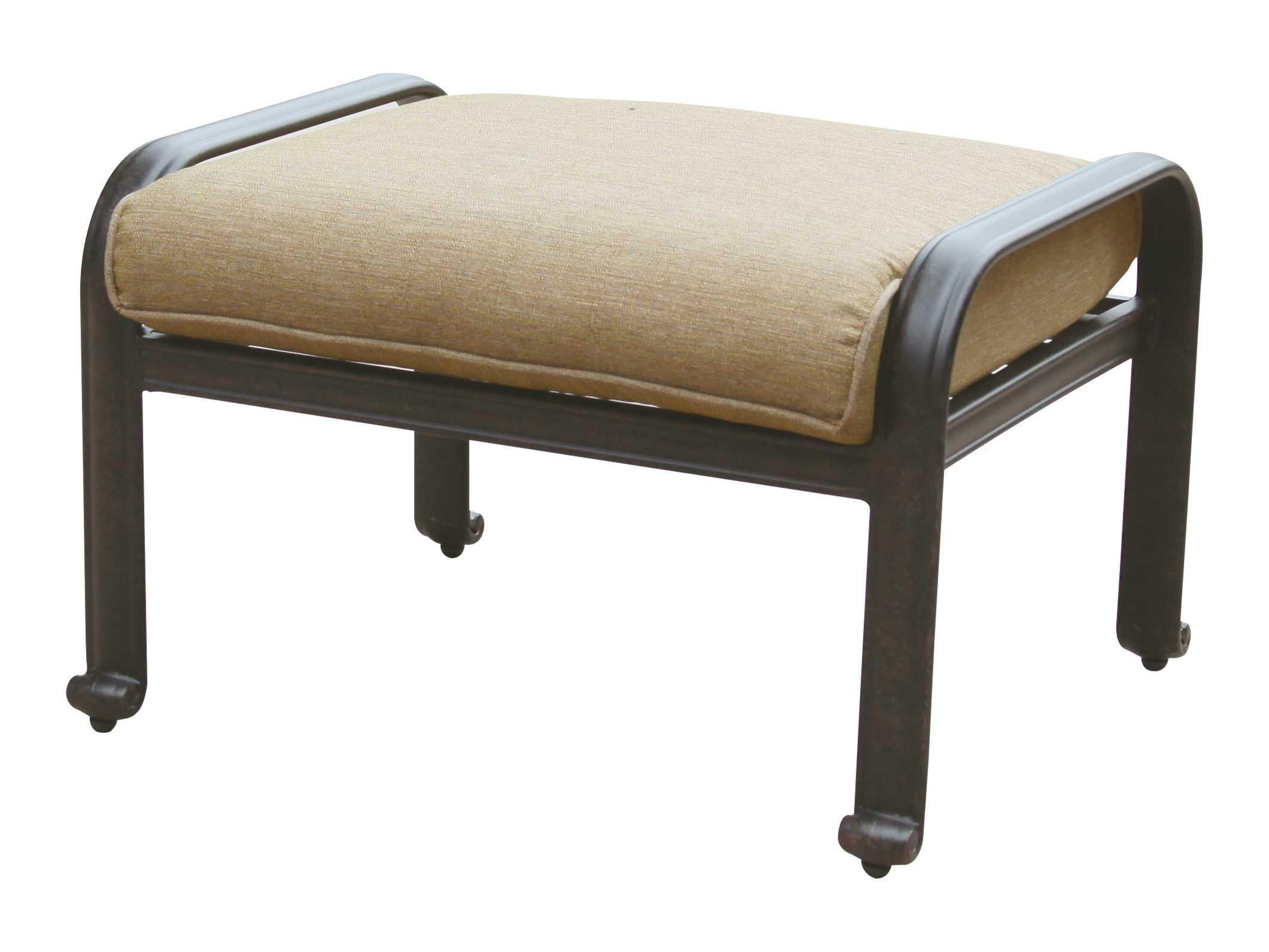 Darlee Outdoor Living Elisabeth Cast Aluminum Antique Bronze Ottoman