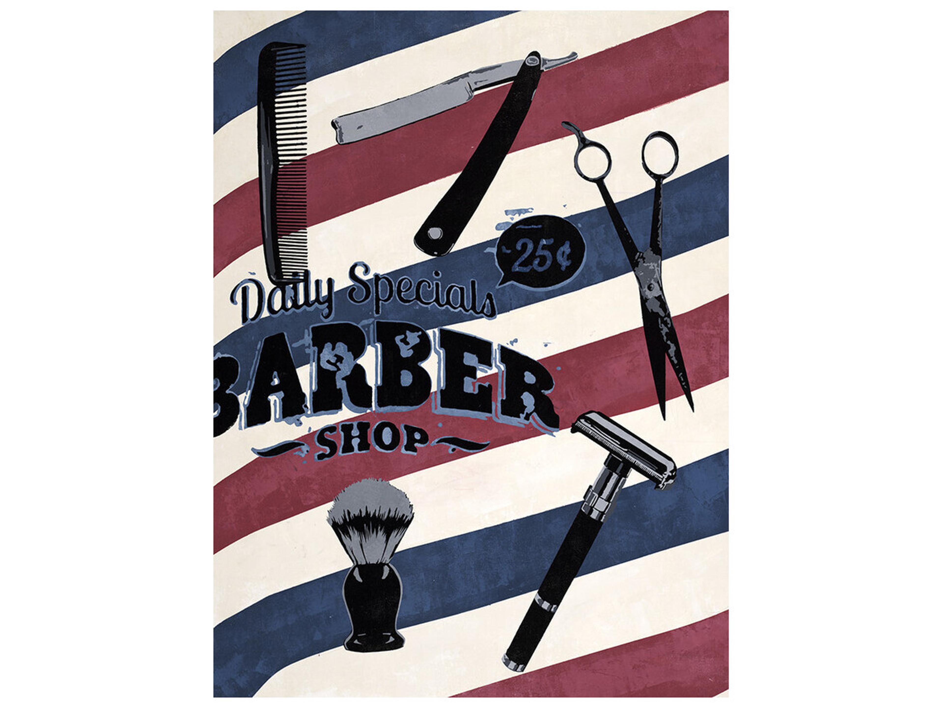 Daleno Shave and a Haircut Wall Art