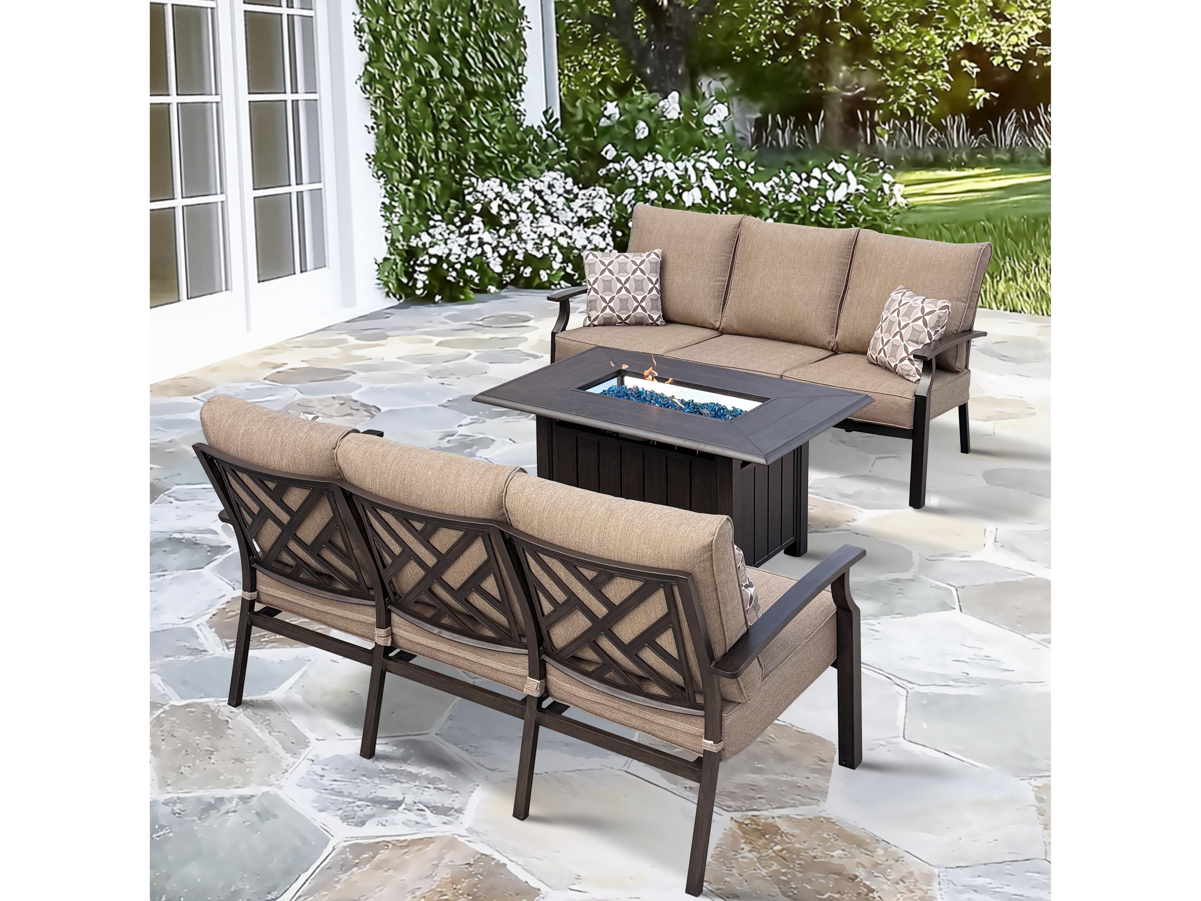Darlee Outdoor Living Brooklyn 3-Piece Patio Conversation Set