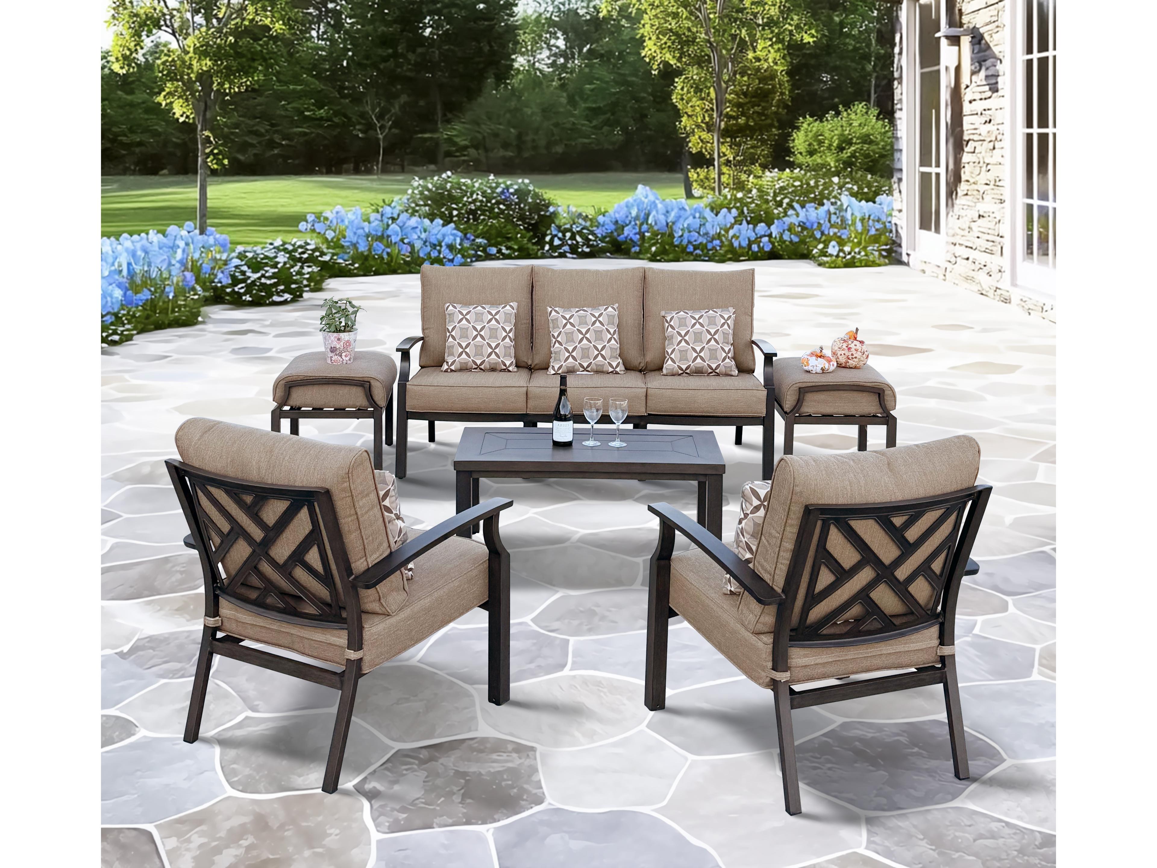 Darlee Outdoor Living Brooklyn 6-Piece Patio Conversation Set