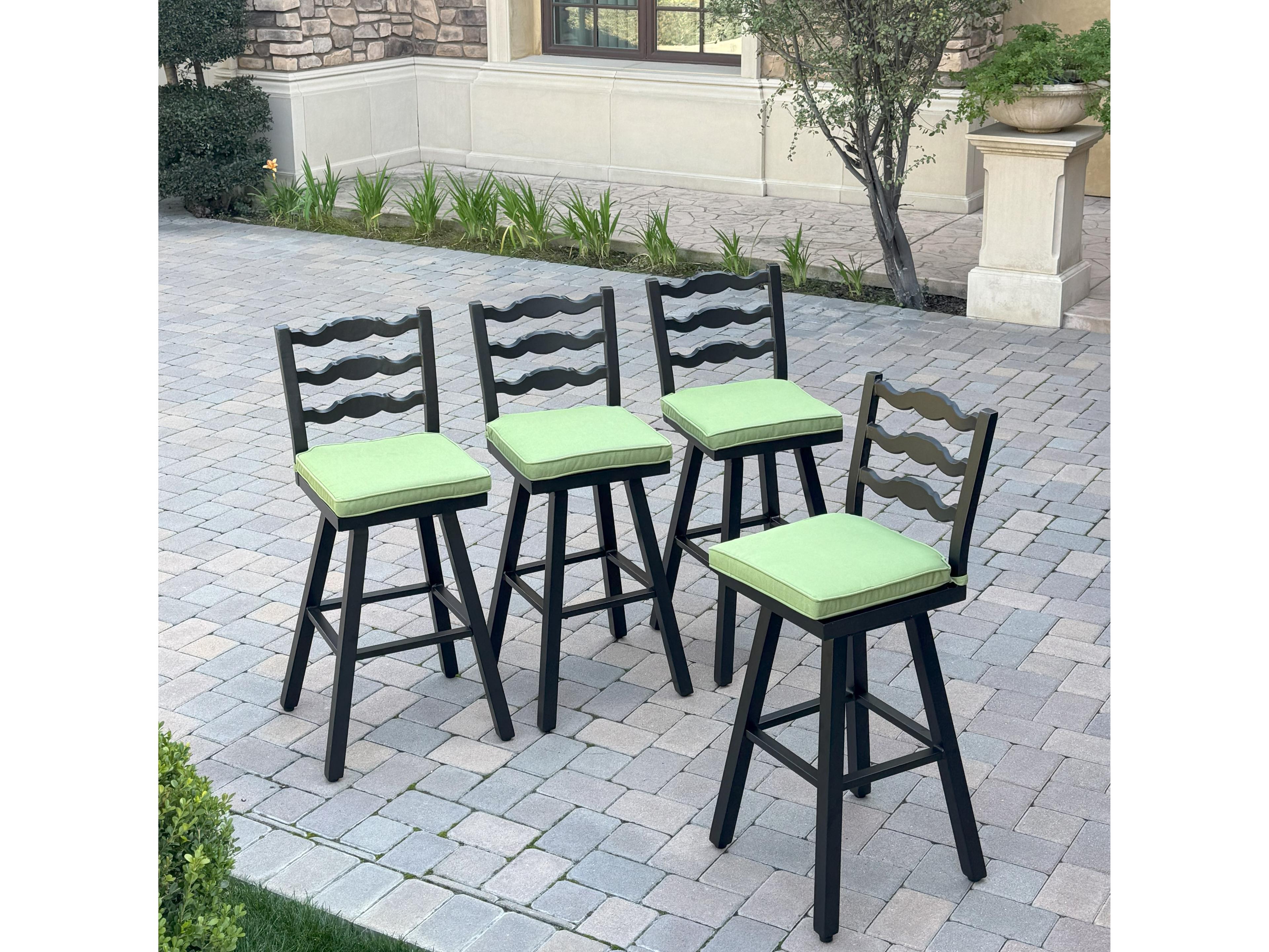 Darlee Outdoor Living Aspen Aluminum 30 Inch Swivel Bar Stool ( set of 4 )