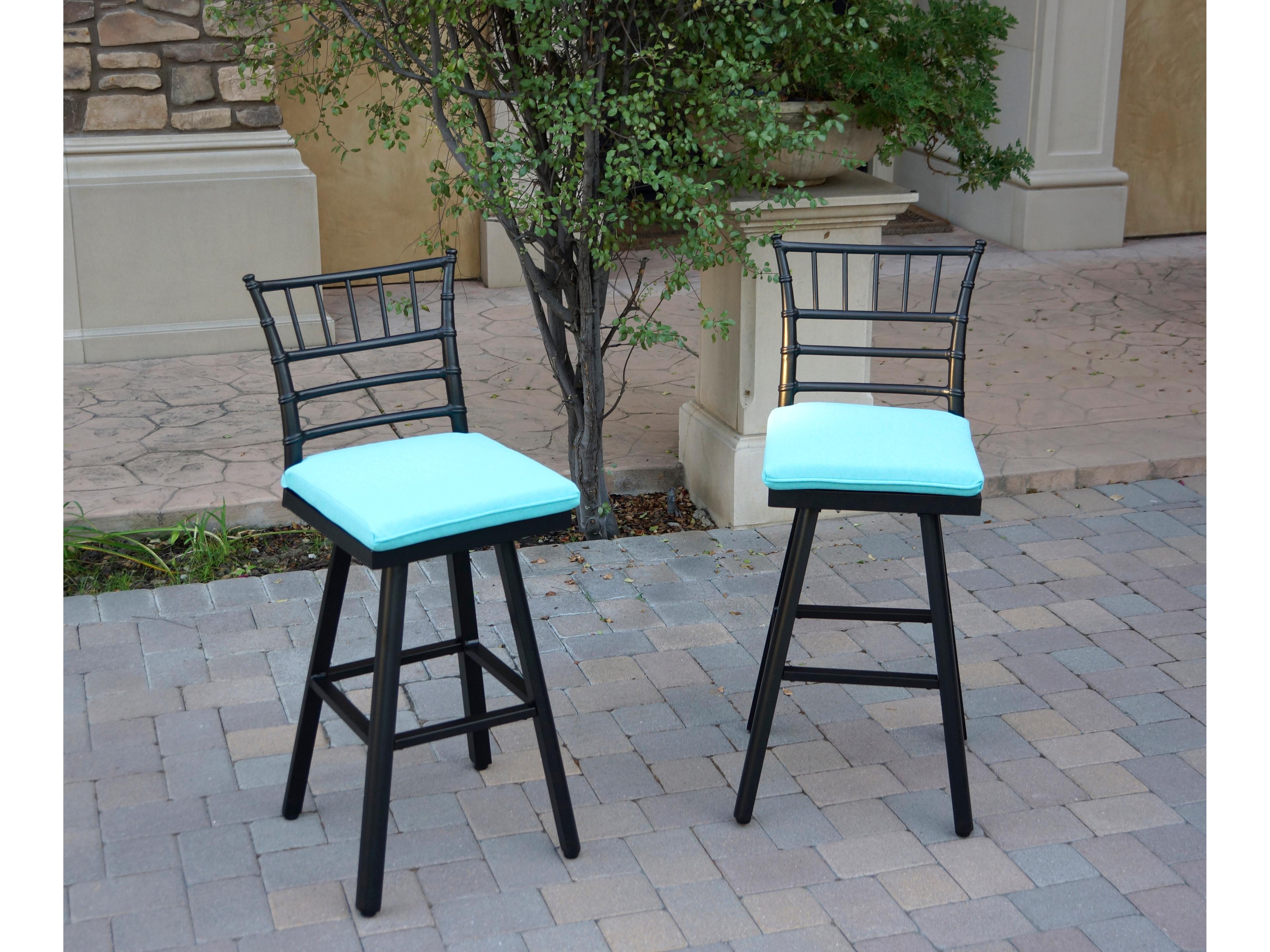Darlee Outdoor Living Bella Aluminum 30 Inch Swivel Bar Stool ( set of 2 )