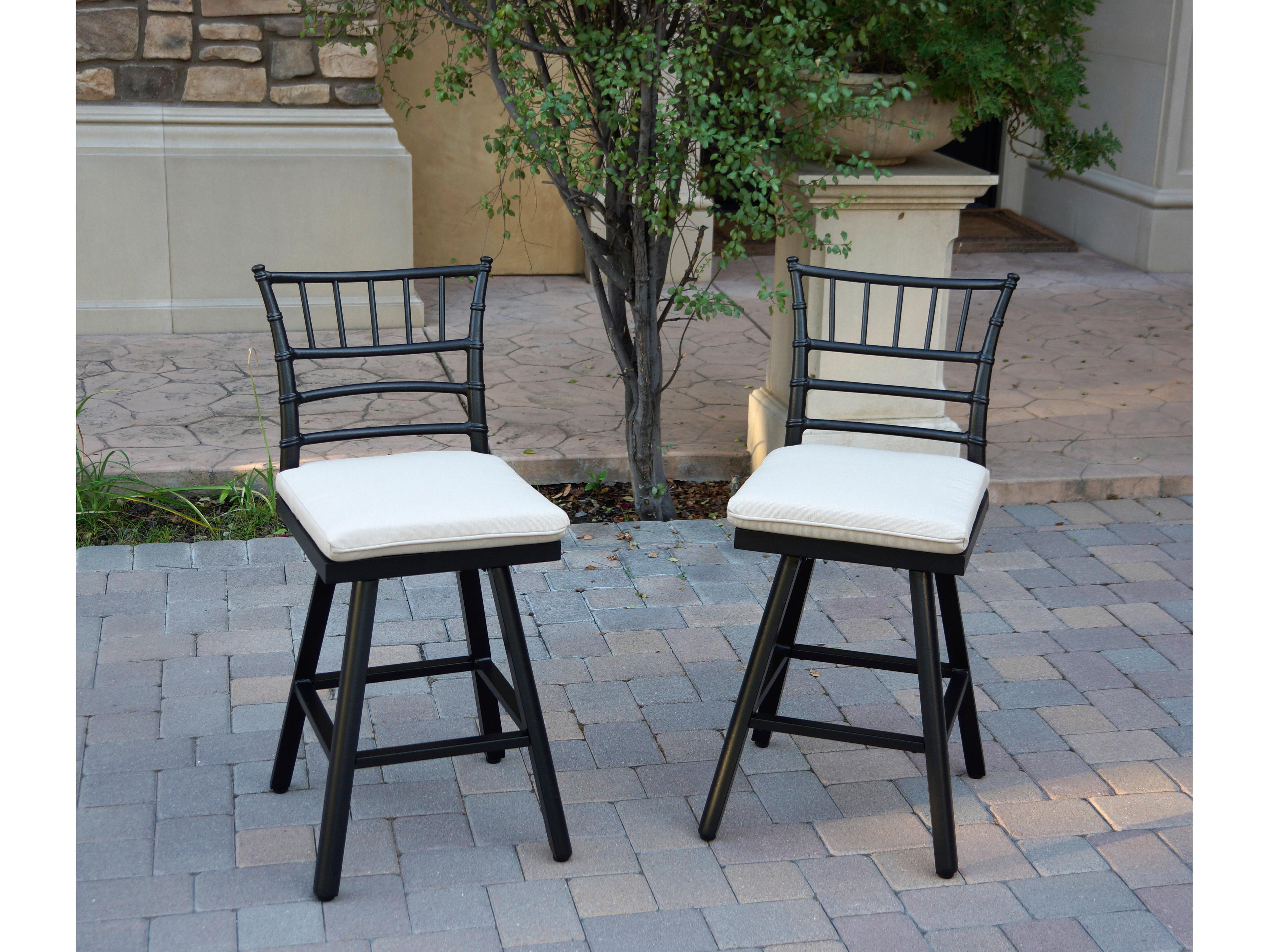 Darlee Outdoor Living Bella Aluminum 26 Inch Counter Height Swivel Bar Stool ( set of 2 )