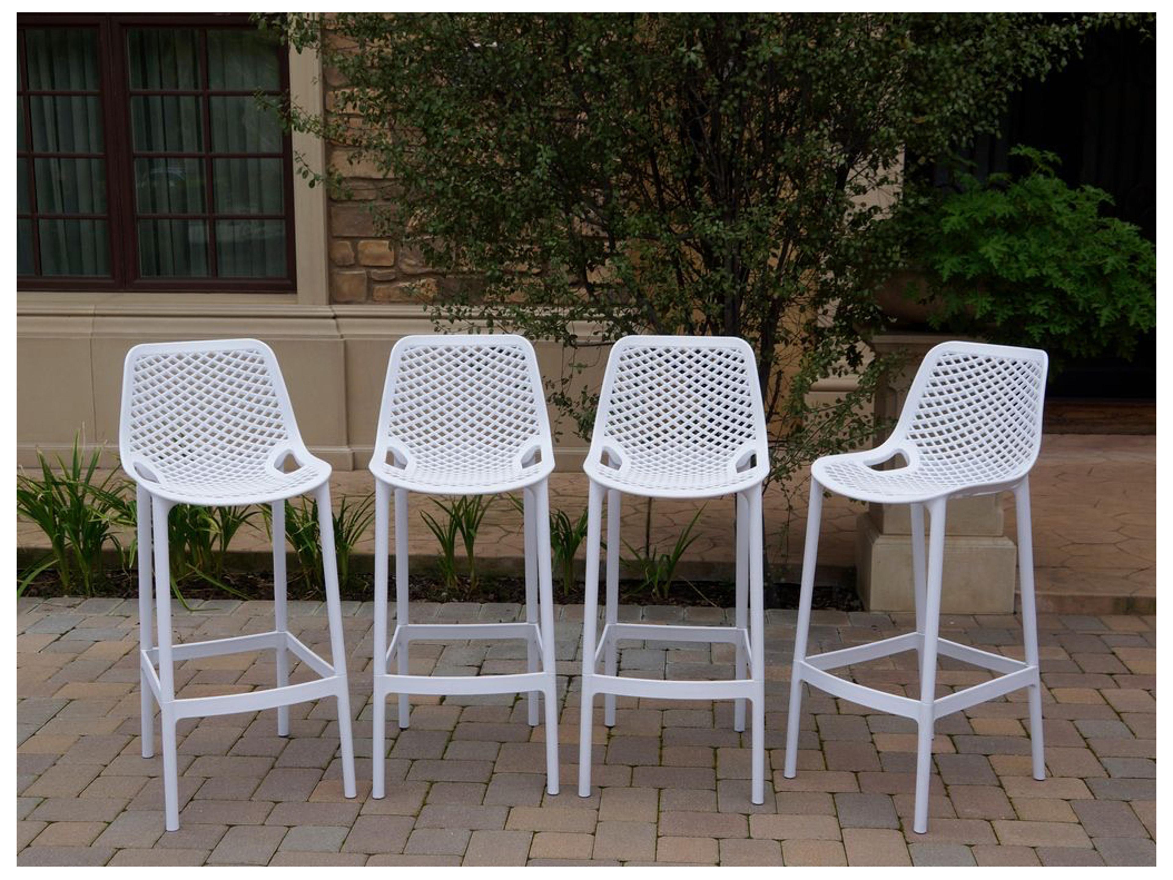 Darlee Outdoor Living All Space Resin Bar Stool in Snow