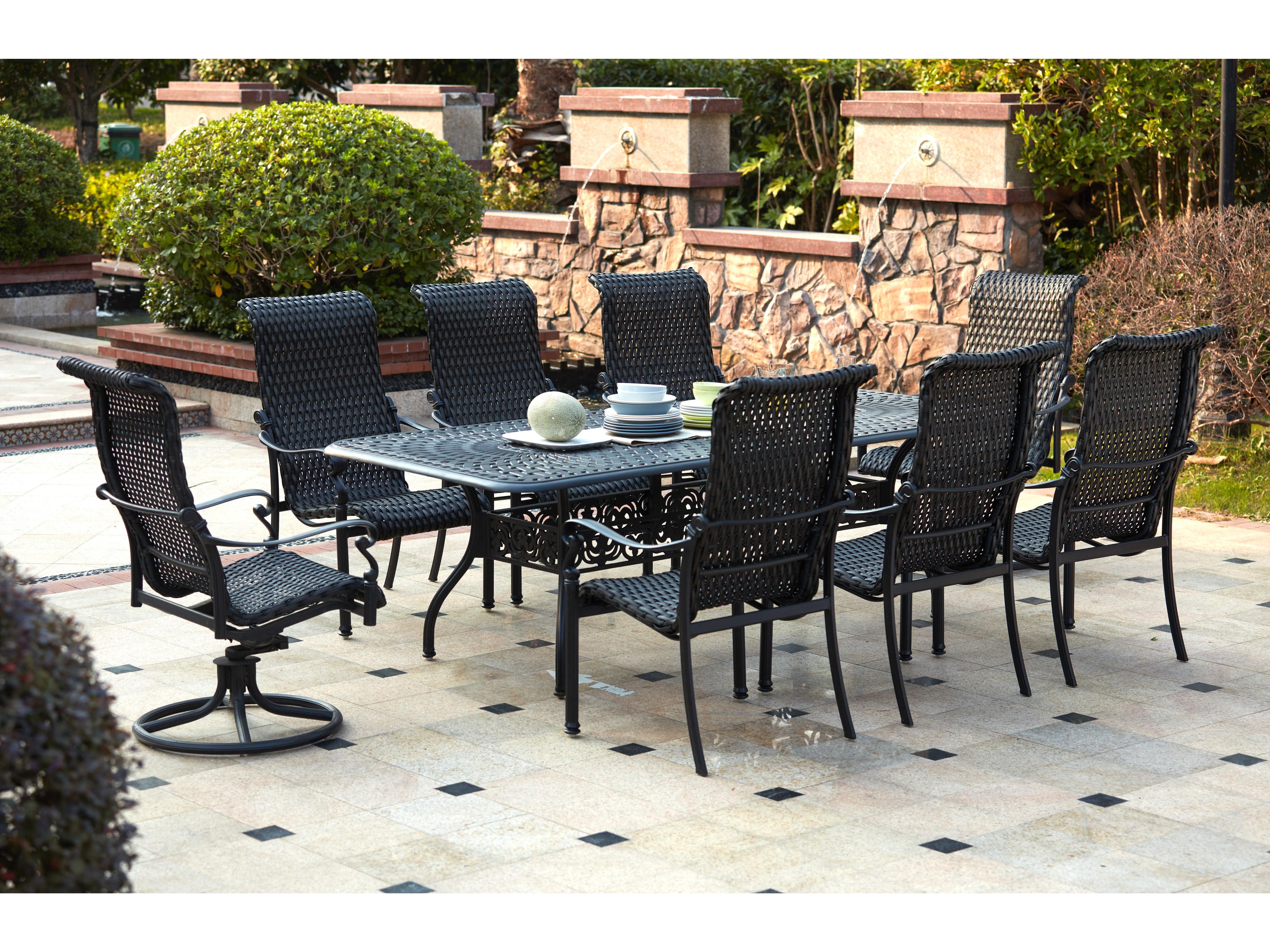 Darlee Outdoor Living Victoria Cast Aluminum Casual Patio Dining Set