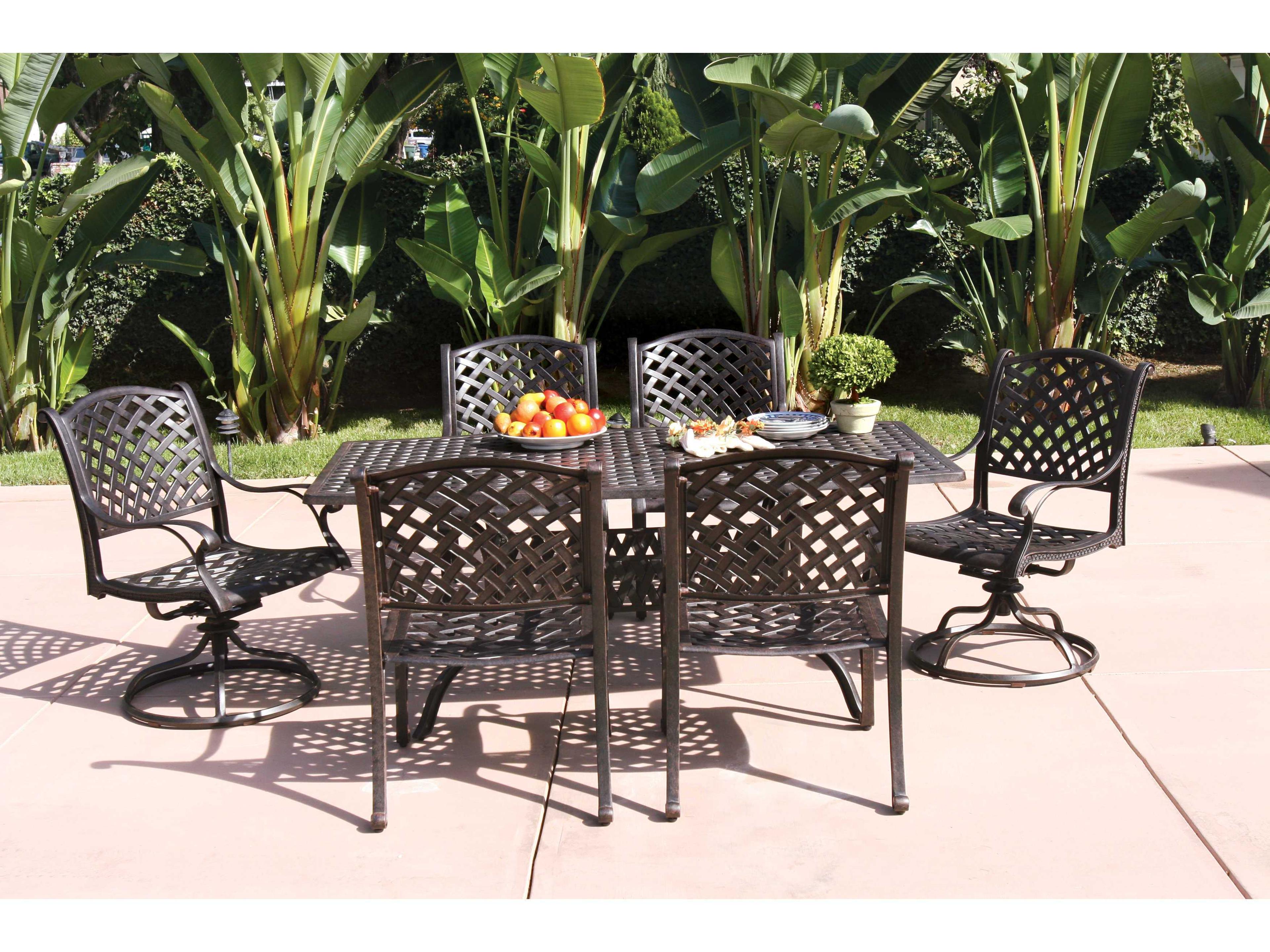 Darlee Outdoor Living Nassau Antique Bronze Cast Aluminum Dining Set