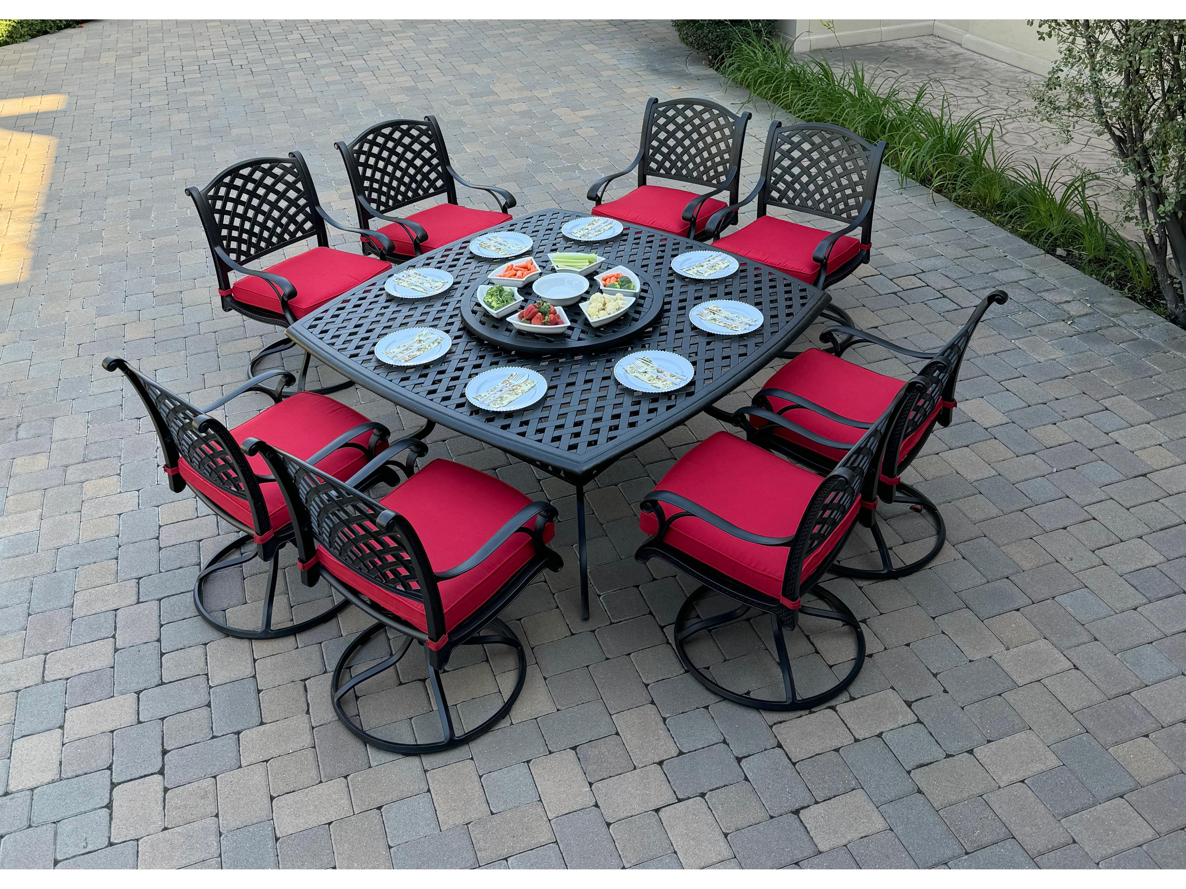 Darlee Outdoor Living Nassau Cast Aluminum 10-Piece Patio Dining Set