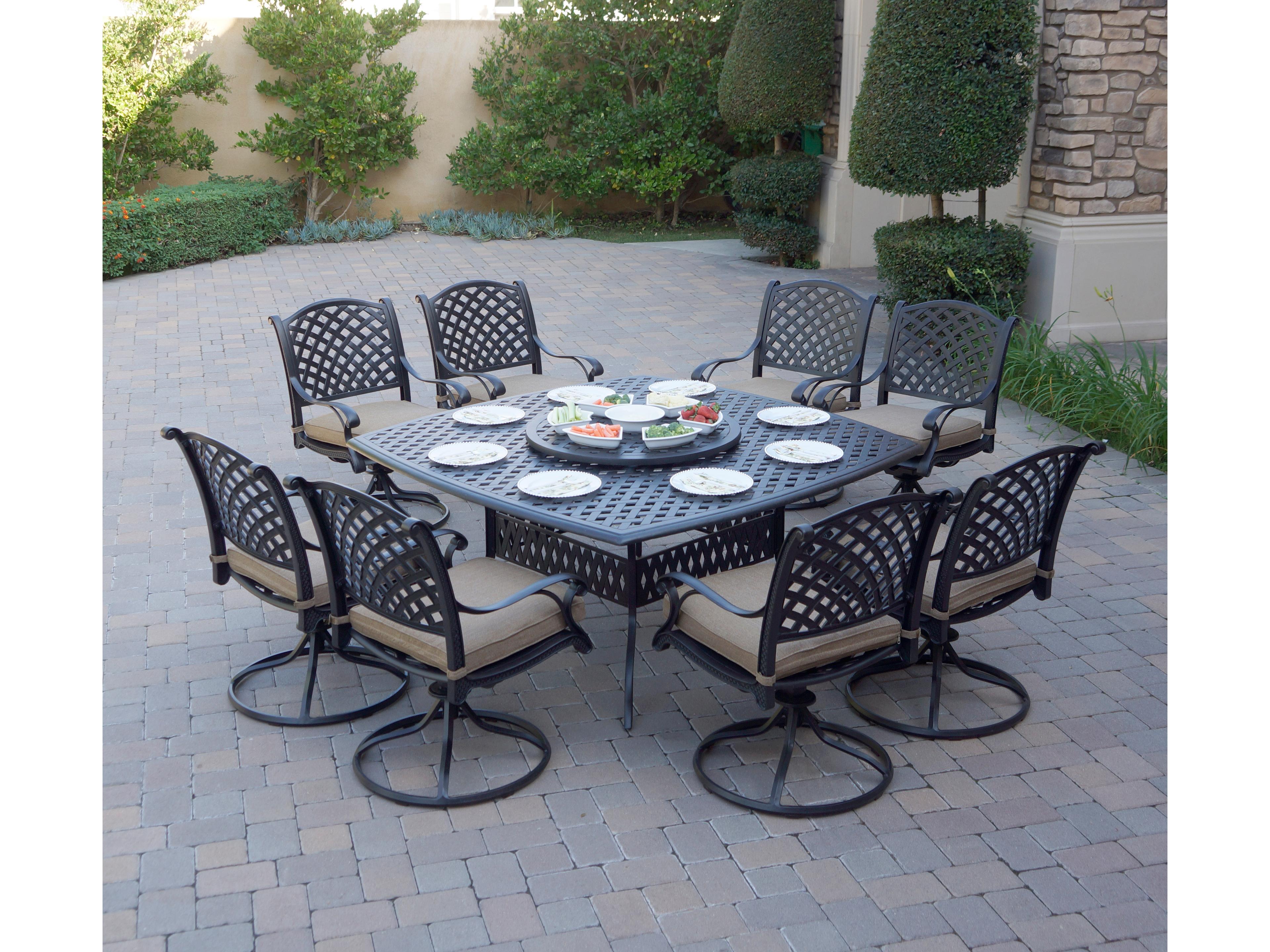 Darlee Outdoor Living Nassau Cast Aluminum 10-Piece Patio Dining Set