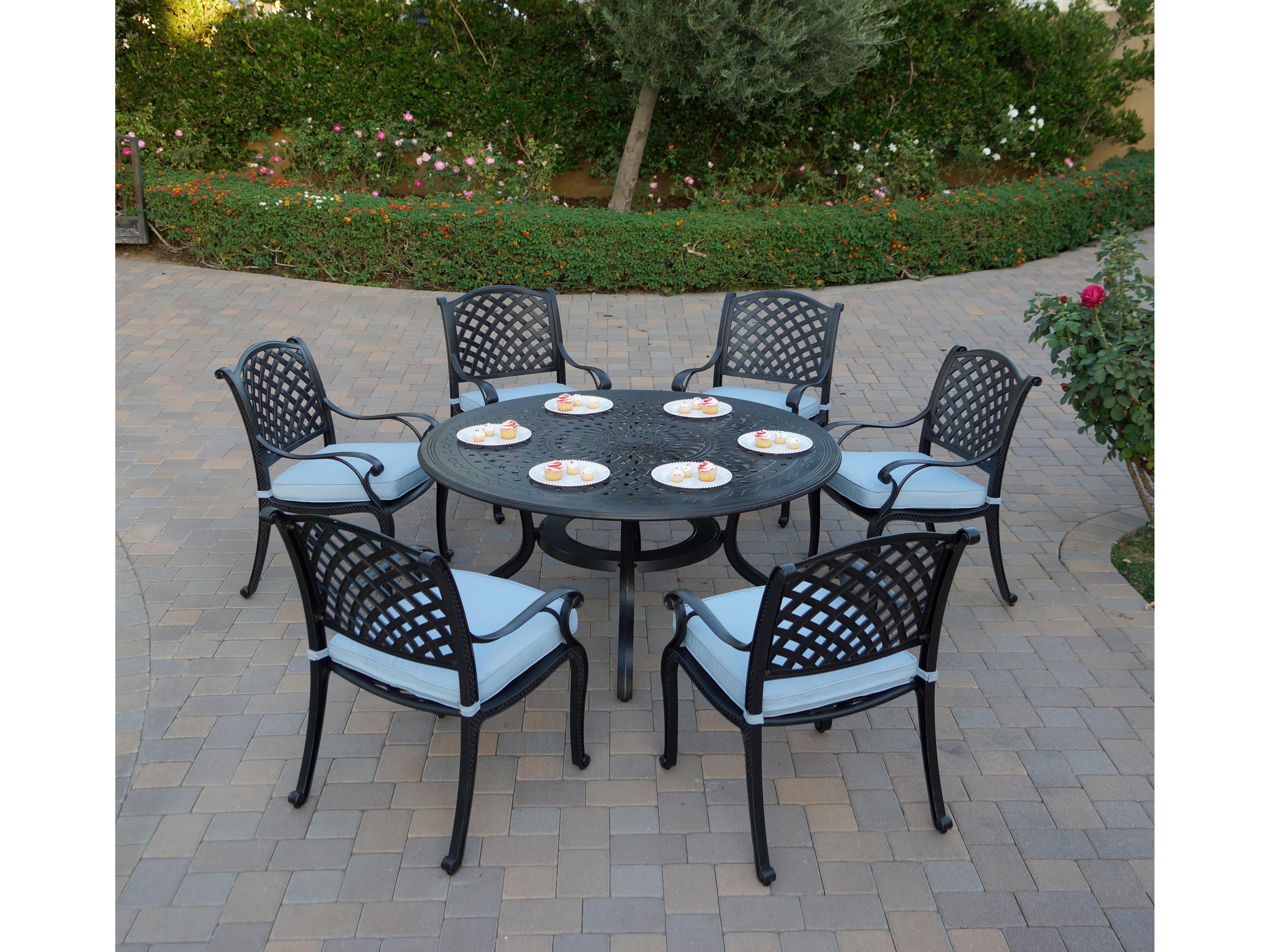 Darlee Outdoor Living Nassau Cast Aluminum 7-Piece Patio Dining Set