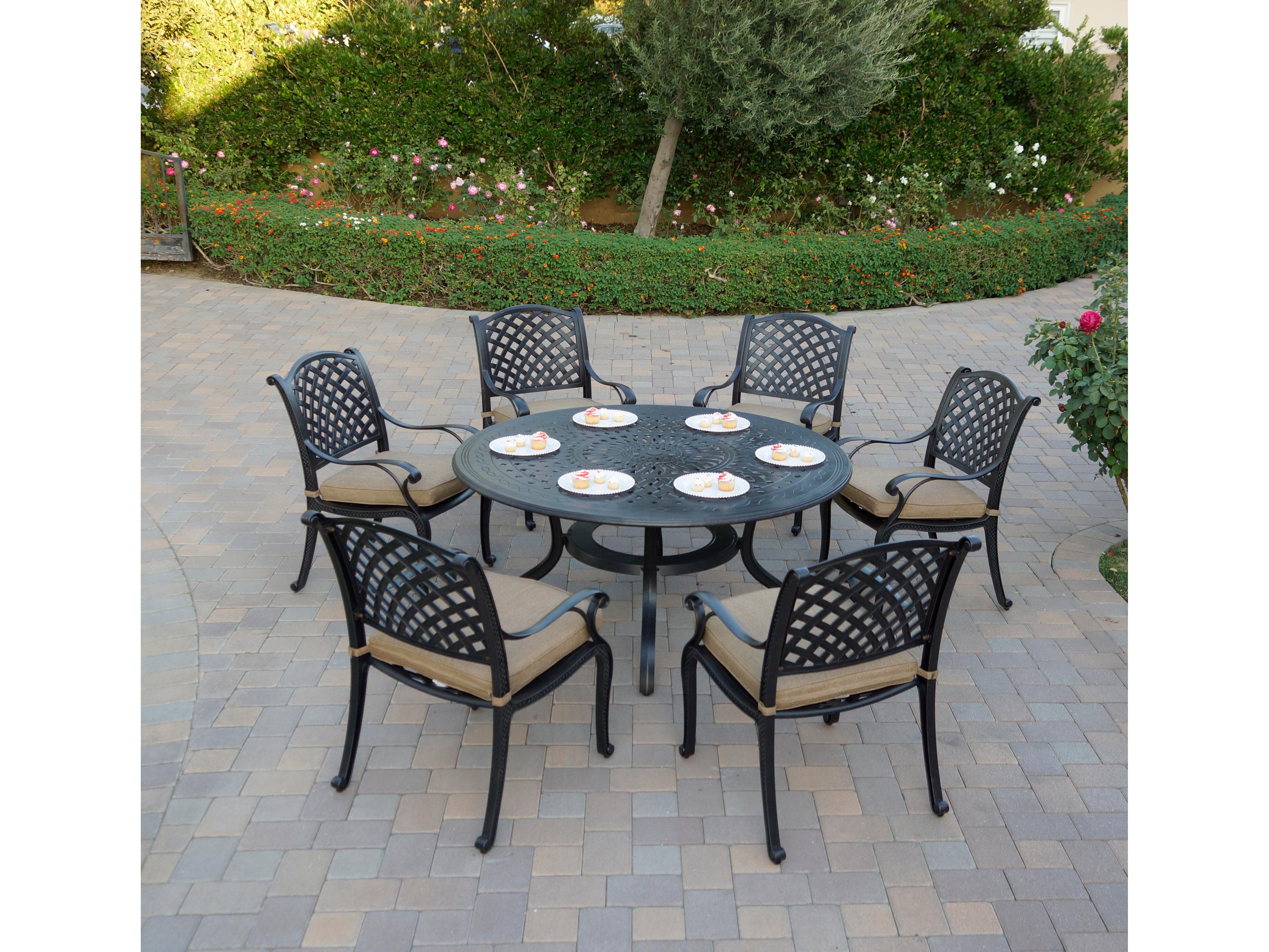 Darlee Outdoor Living Nassau Cast Aluminum 7-Piece Patio Dining Set