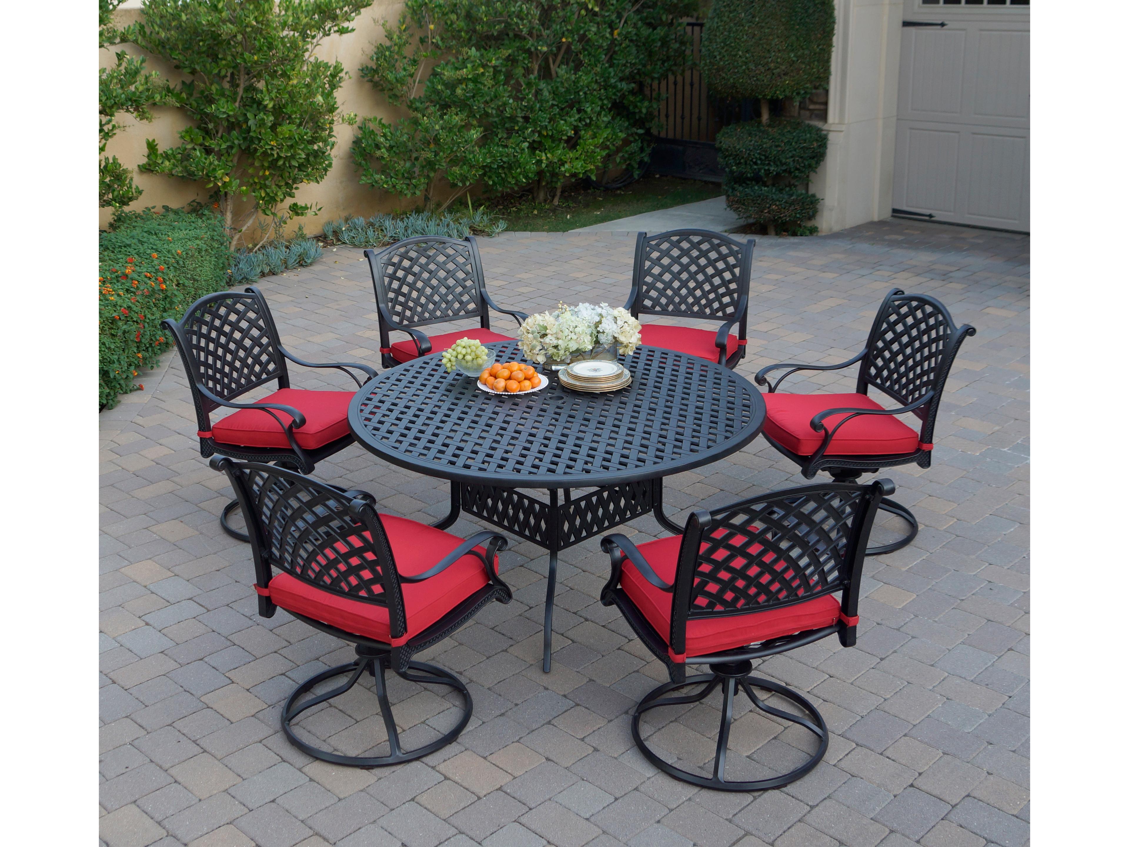 Darlee Outdoor Living Nassau Cast Aluminum 7-Piece Patio Dining Set