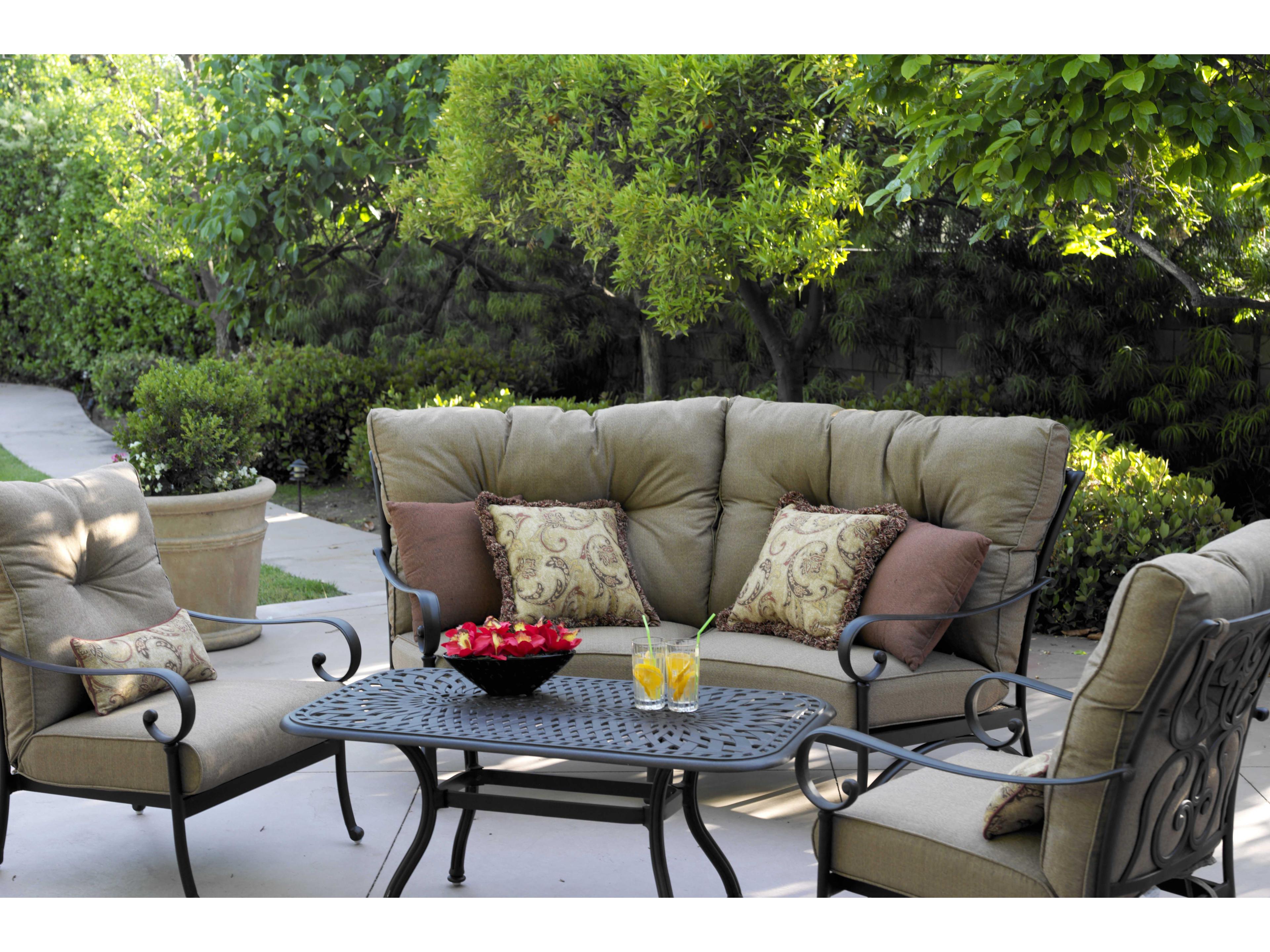 Darlee Outdoor Living Santa Anita Antique Bronze Cast Aluminum Lounge Set