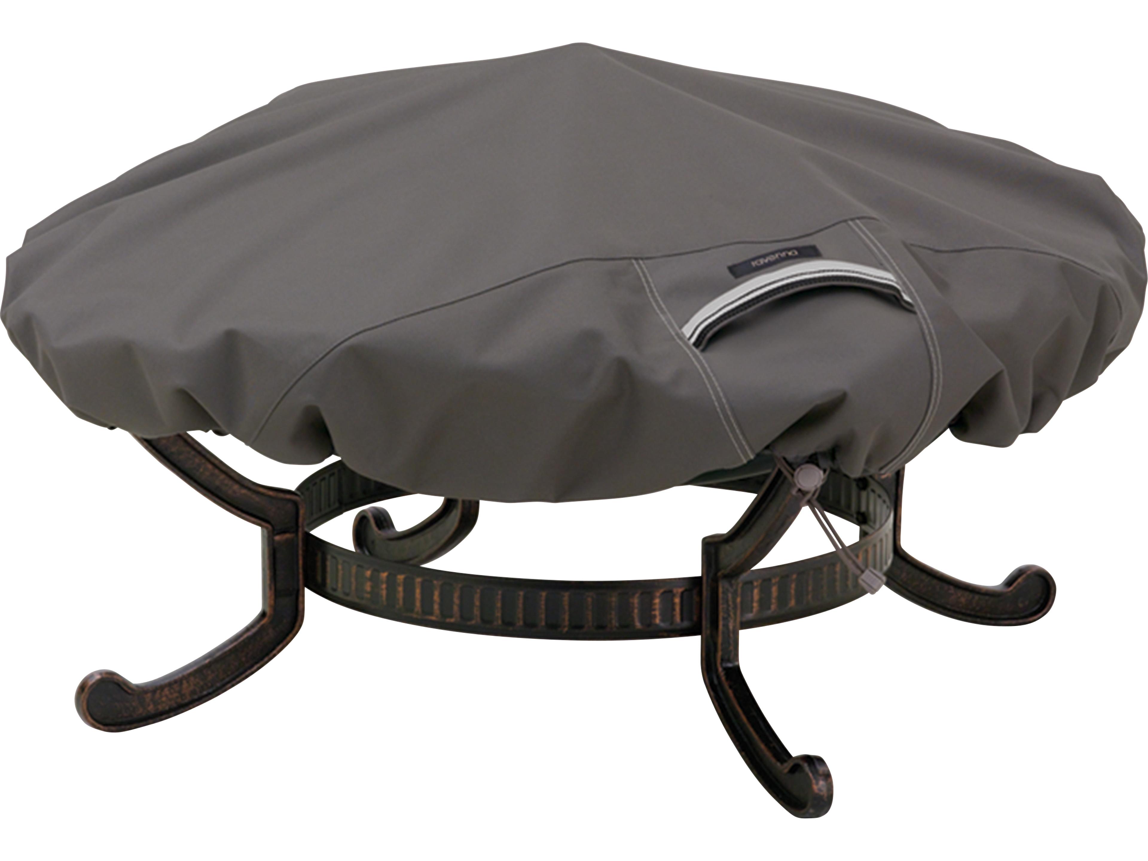 Duck Covers Ravenna Dark Taupe 60 Inch Round Fire Pit Cover