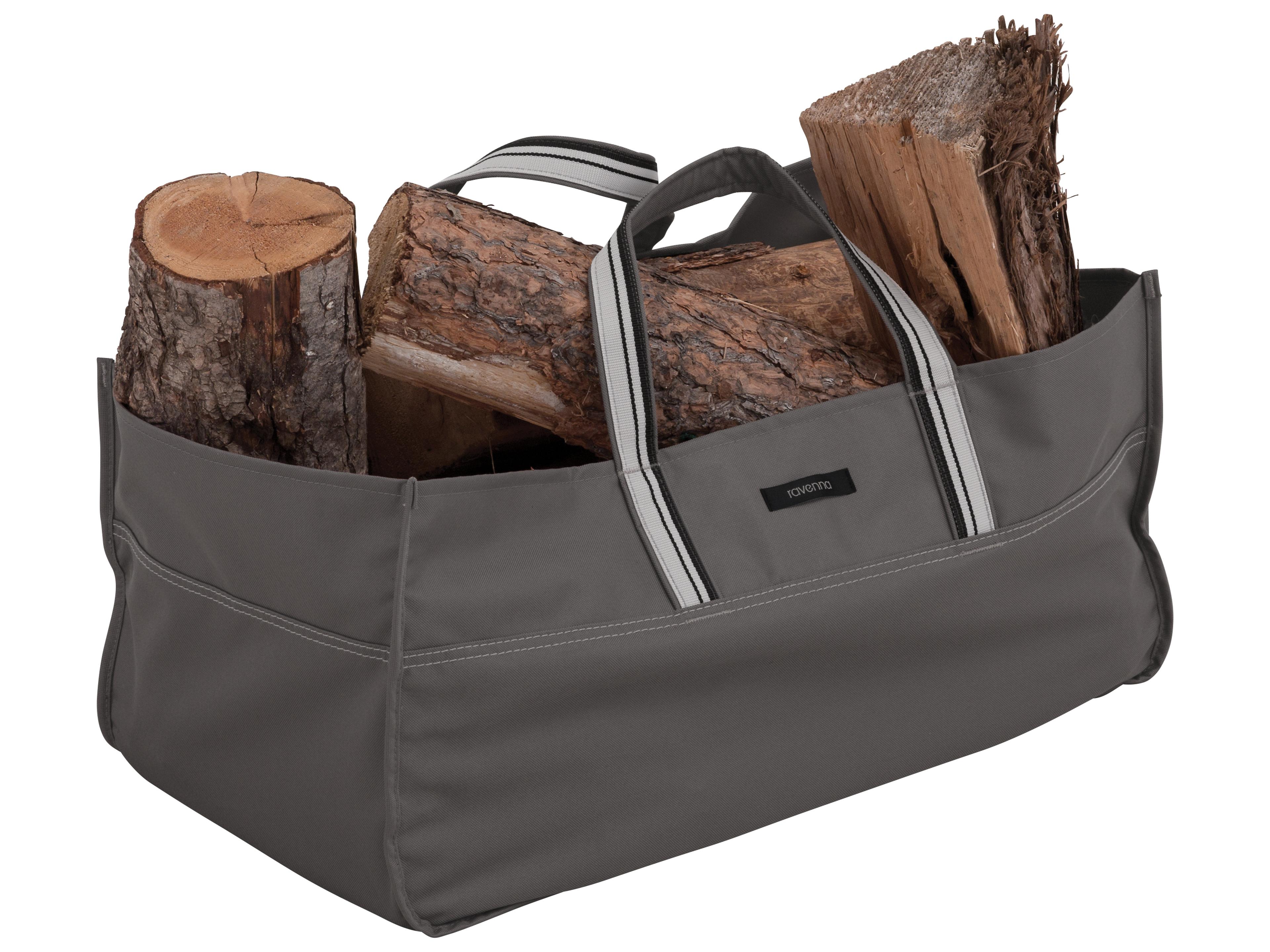 Duck Covers Ravenna Dark Taupe 24 Inch Jumbo Log Tote