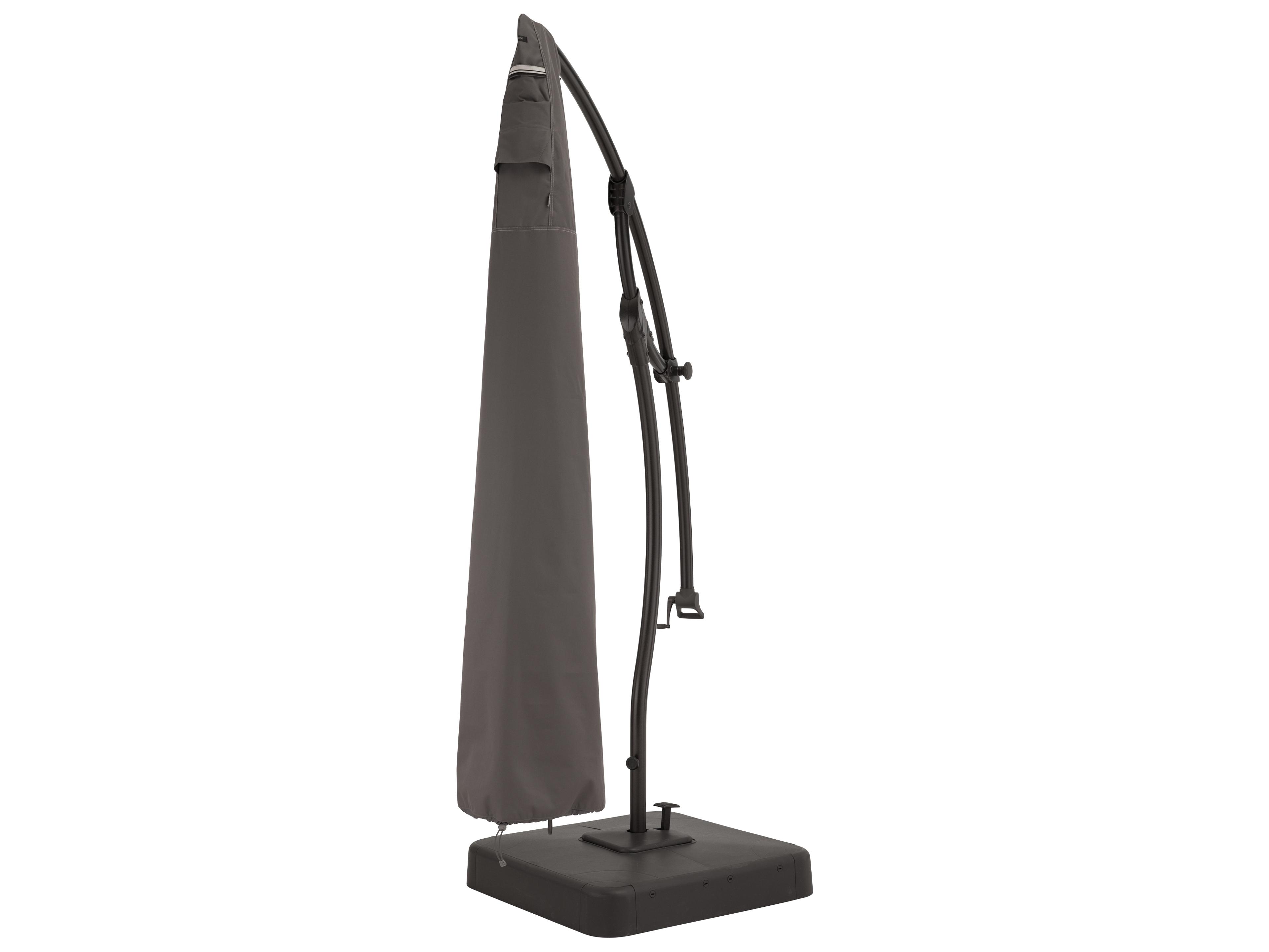 Duck Covers Ravenna Dark Taupe 13 Foot Offset Umbrella Canopy Cover