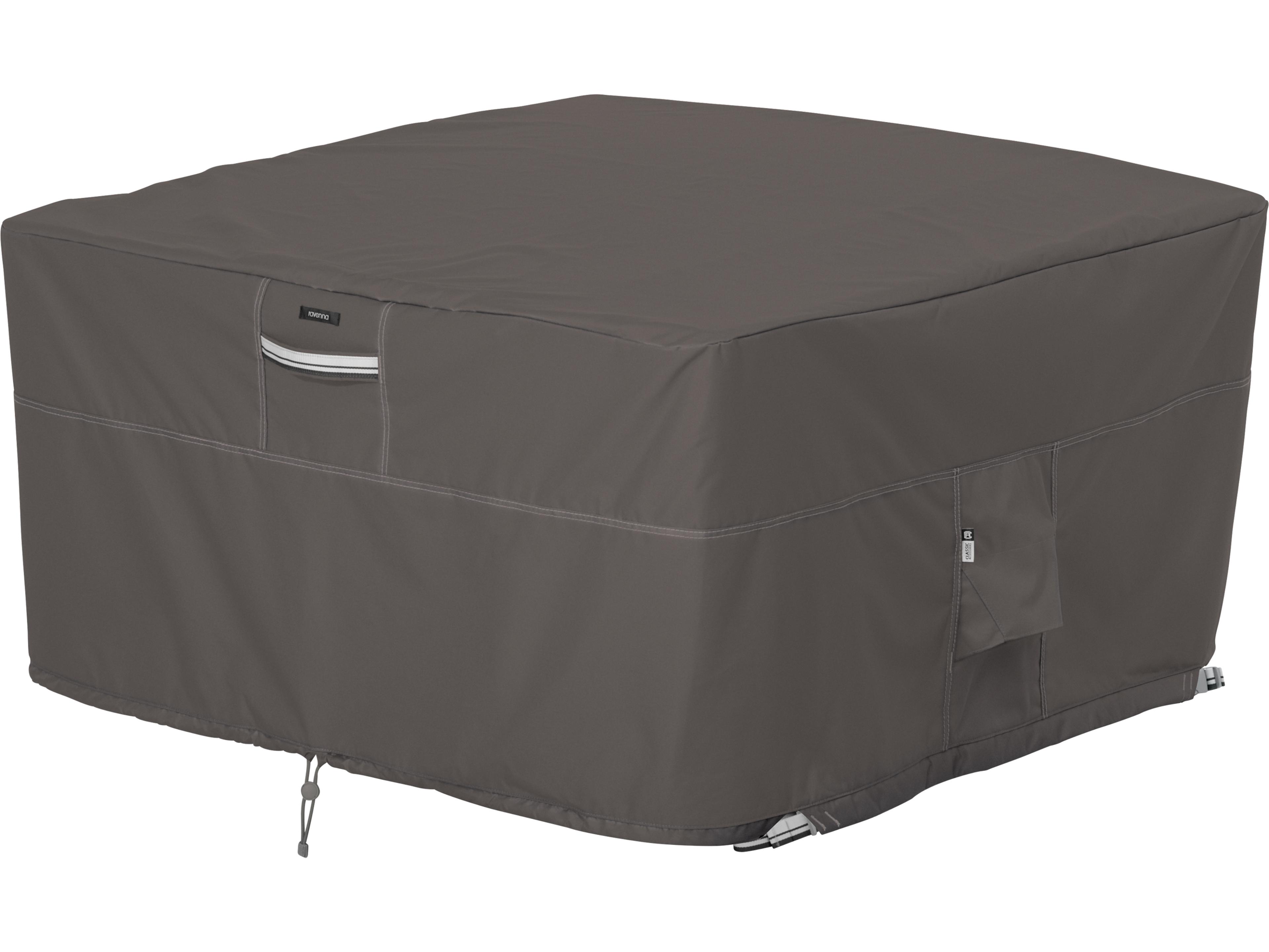 Duck Covers Ravenna Dark Taupe 44 Inch Square Fire Pit Table Cover