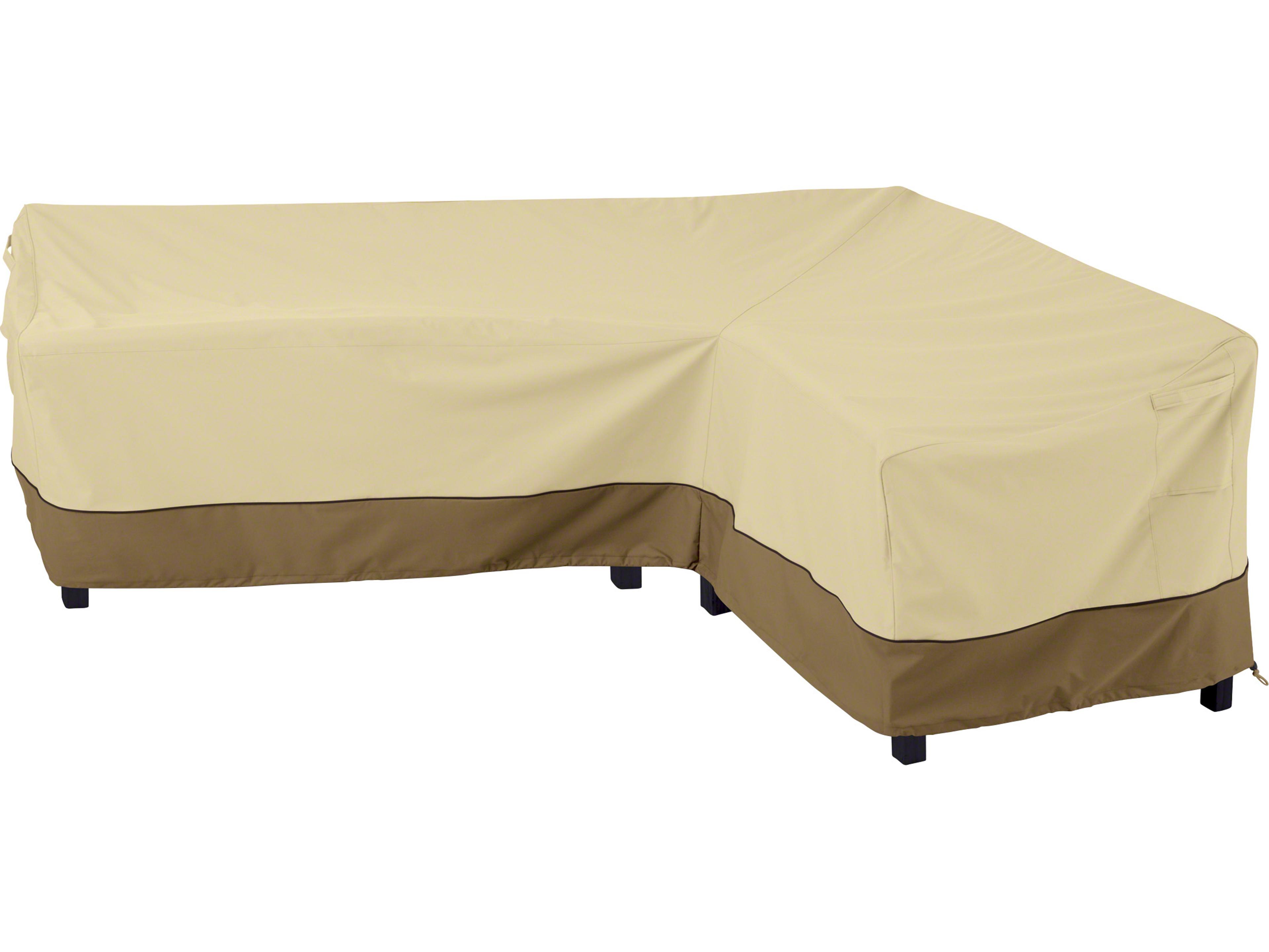 Duck Covers Veranda Pebble 104 Inch Sectional Lounge Set Cover