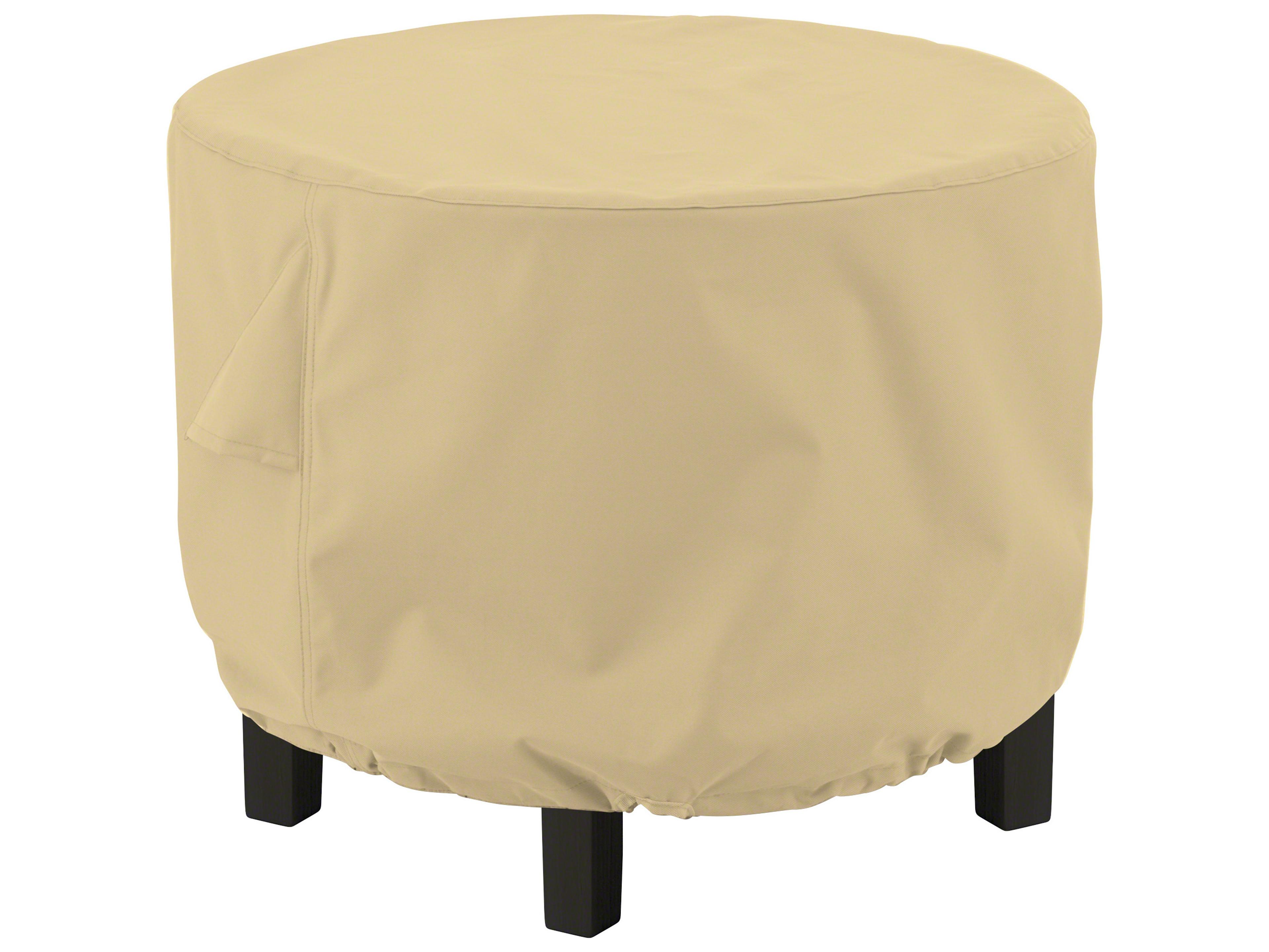 Duck Covers Terrazzo Sand 26 Inch Round Ottoman/Coffee Table Cover